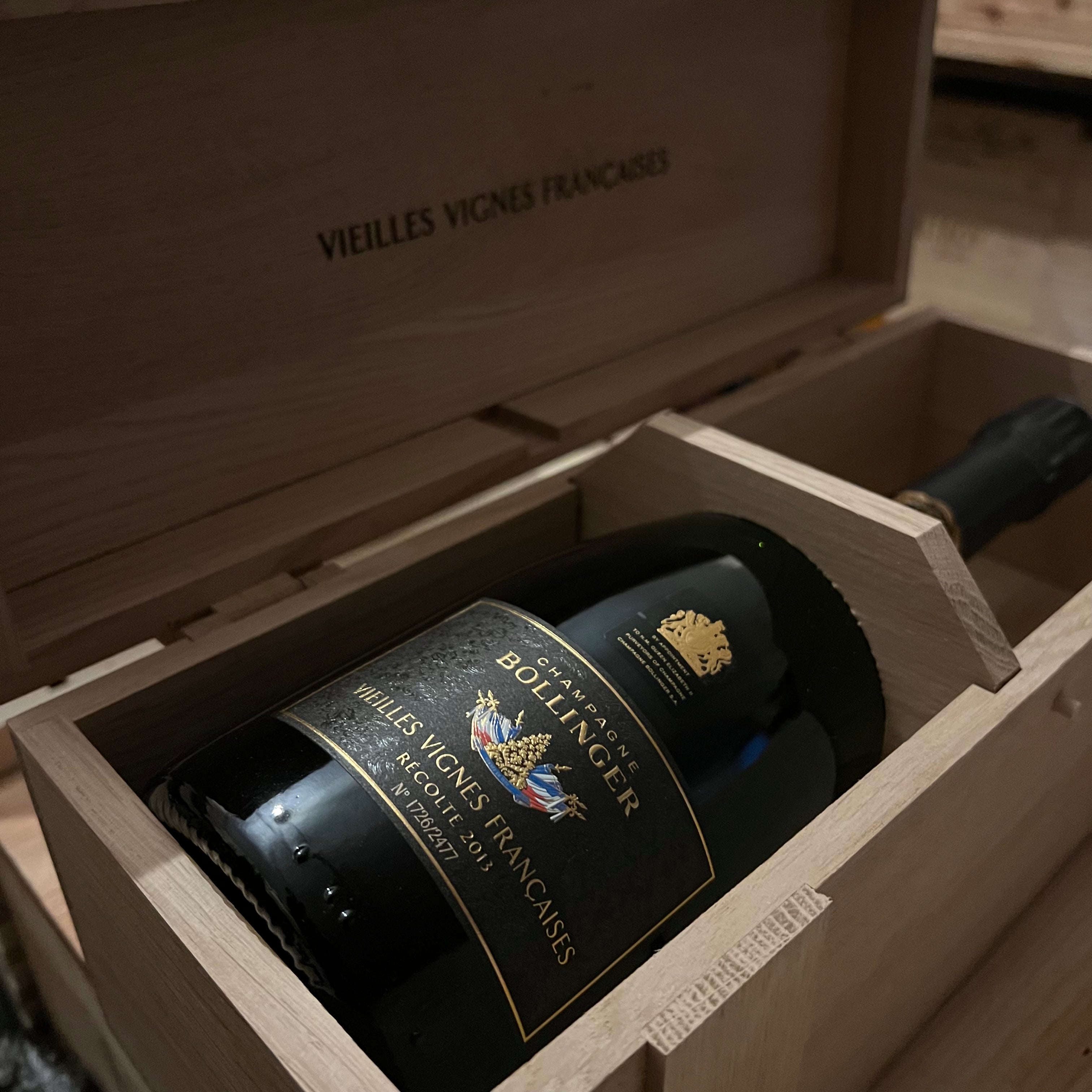Bollinger Vieilles Vignes Françaises 2013 in Cassa Legno