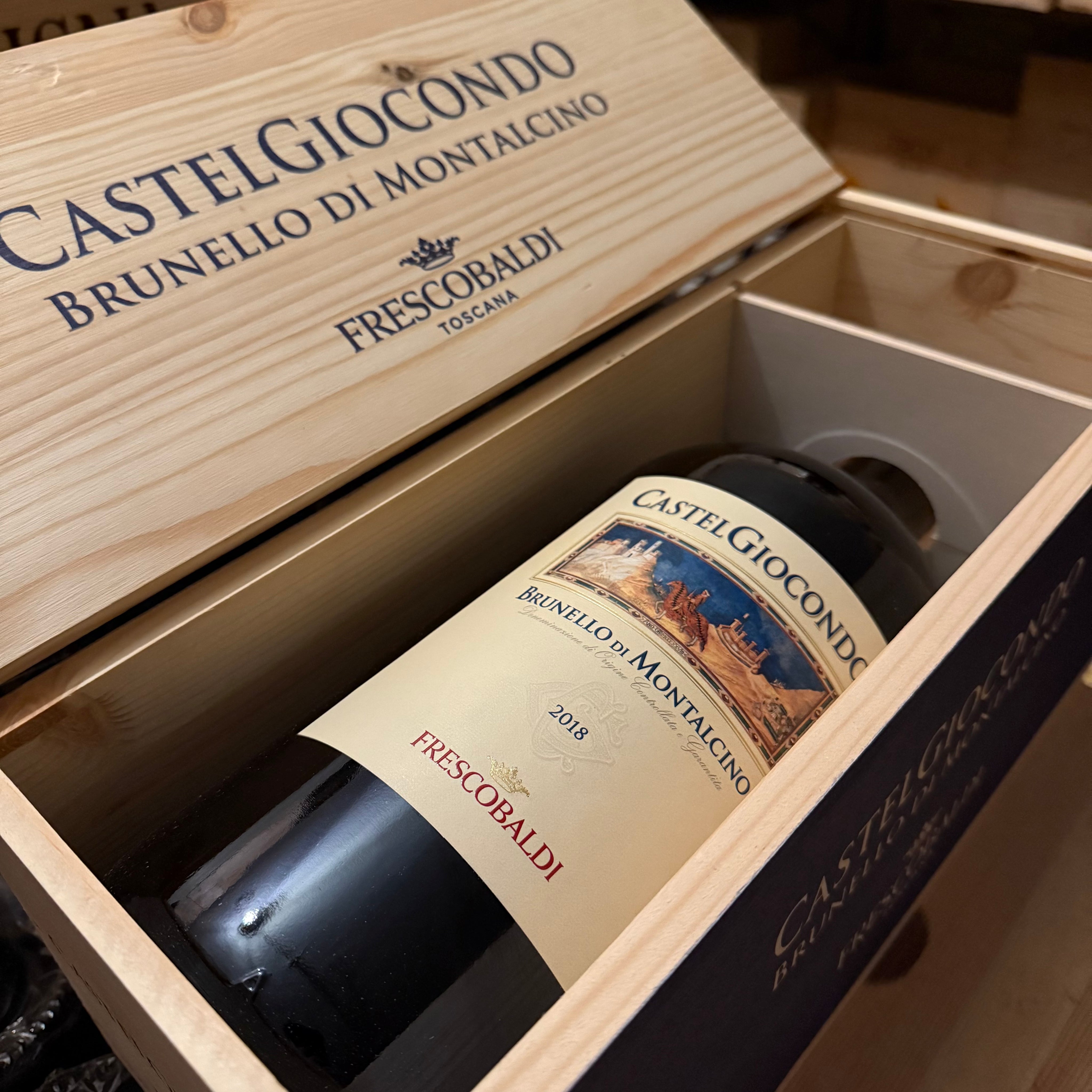 Brunello di Montalcino Castelgiocondo 2018 Jeroboam Marchesi Frescobaldi in Cassa Legno