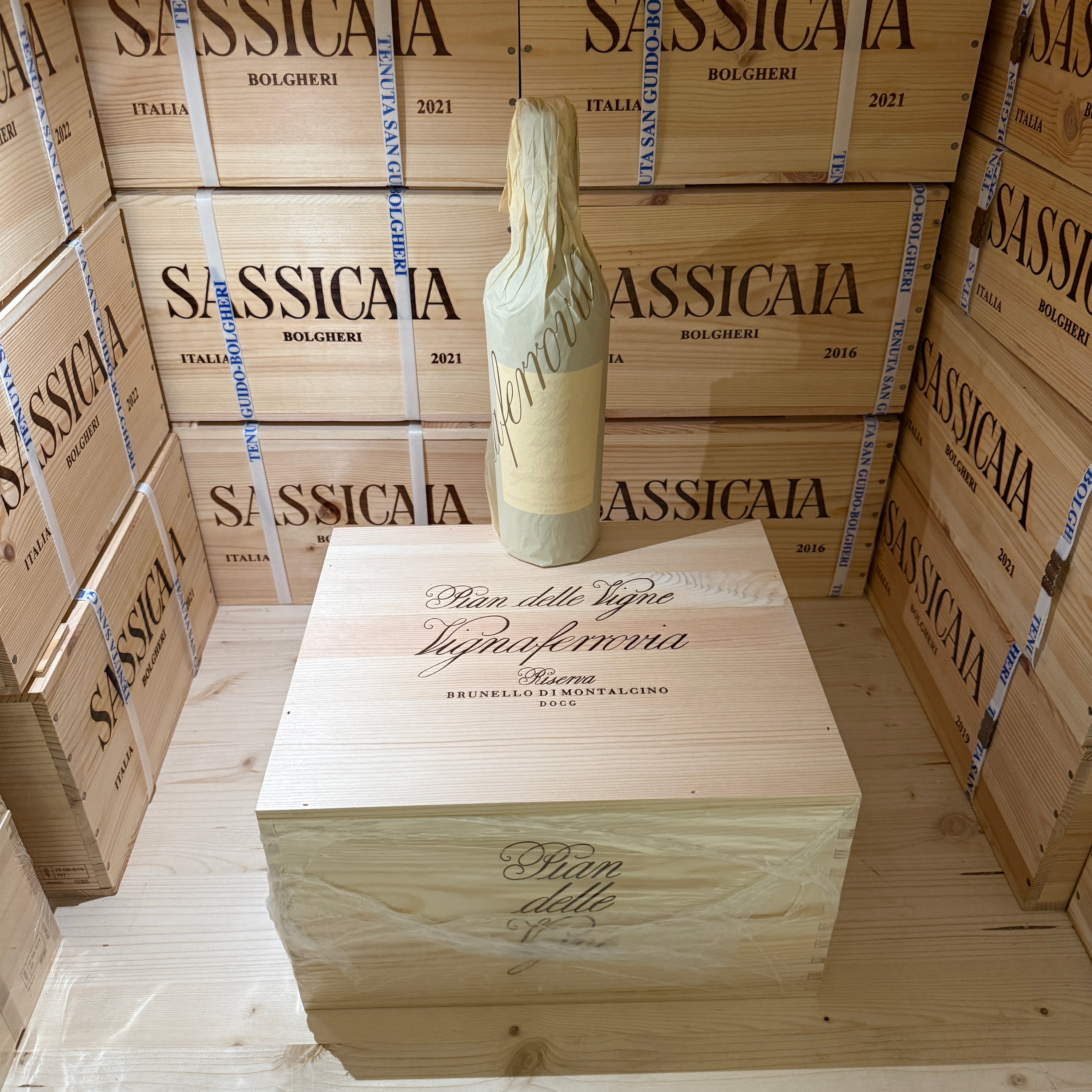 Brunello di Montalcino Riserva Pian delle Vigne Vignaferrovia 2019 Marchesi Antinori - Cassa Legno 6 Bottiglie