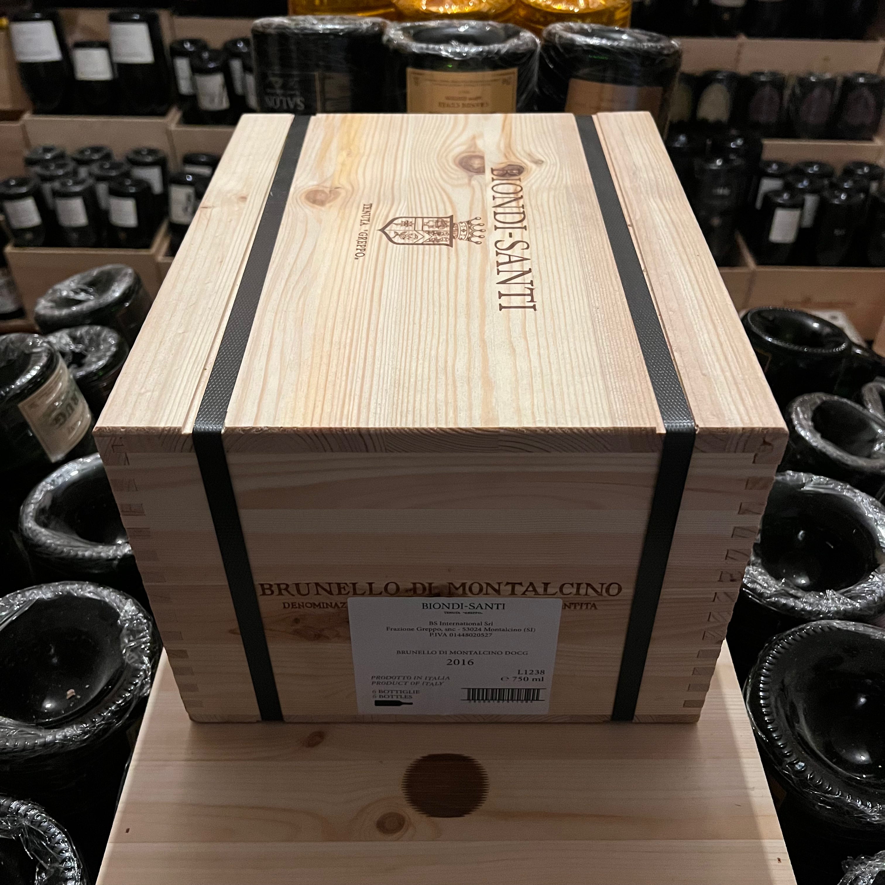 Brunello di Montalcino Tenuta Greppo 2016 Biondi Santi Cassa Legno 6 Bottiglie