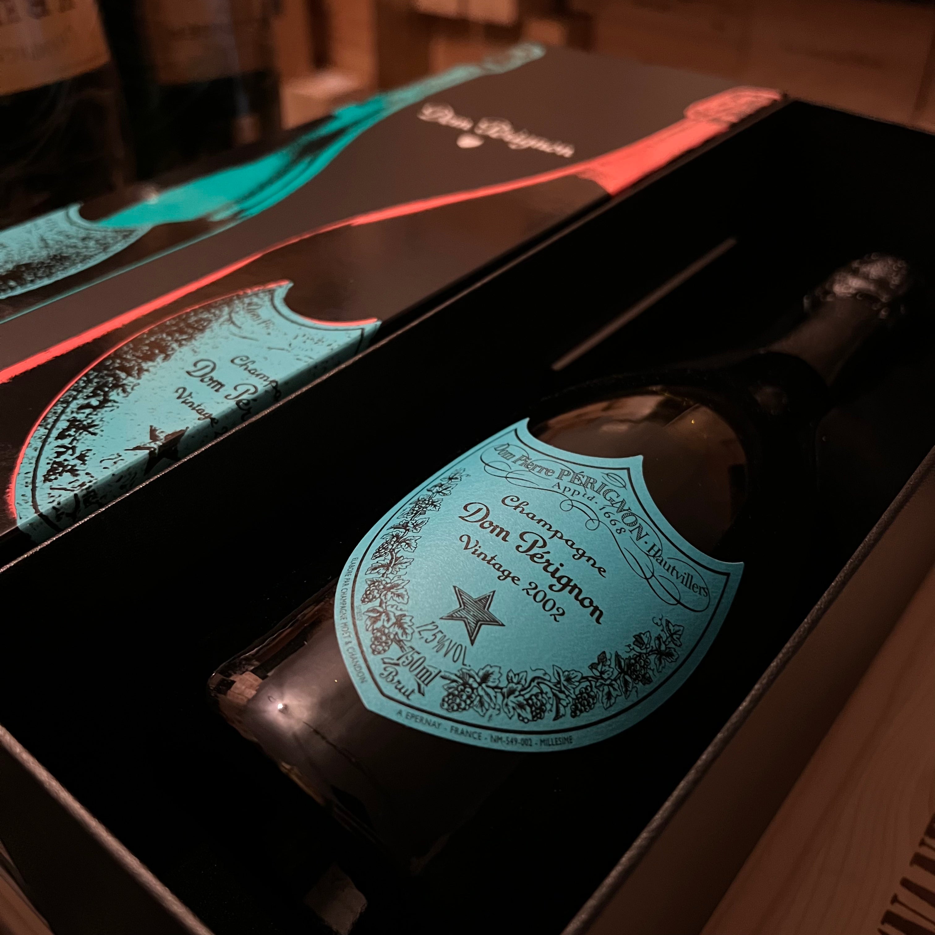Dom Perignon 2002 Andy Warhol Limited Edition Blu Astucciato