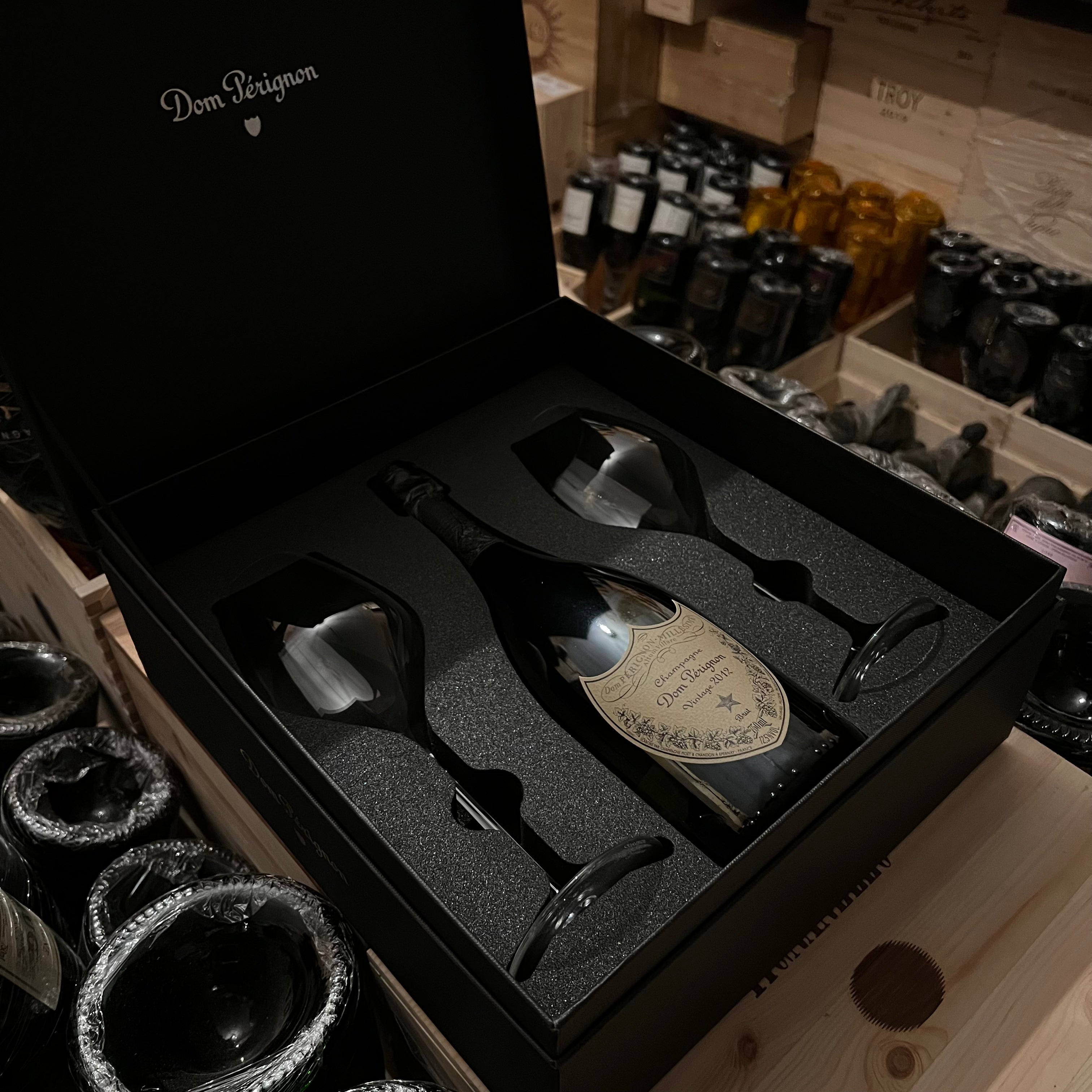 Dom Perignon Vintage 2012 Cofanetto con 2 calici Riedel