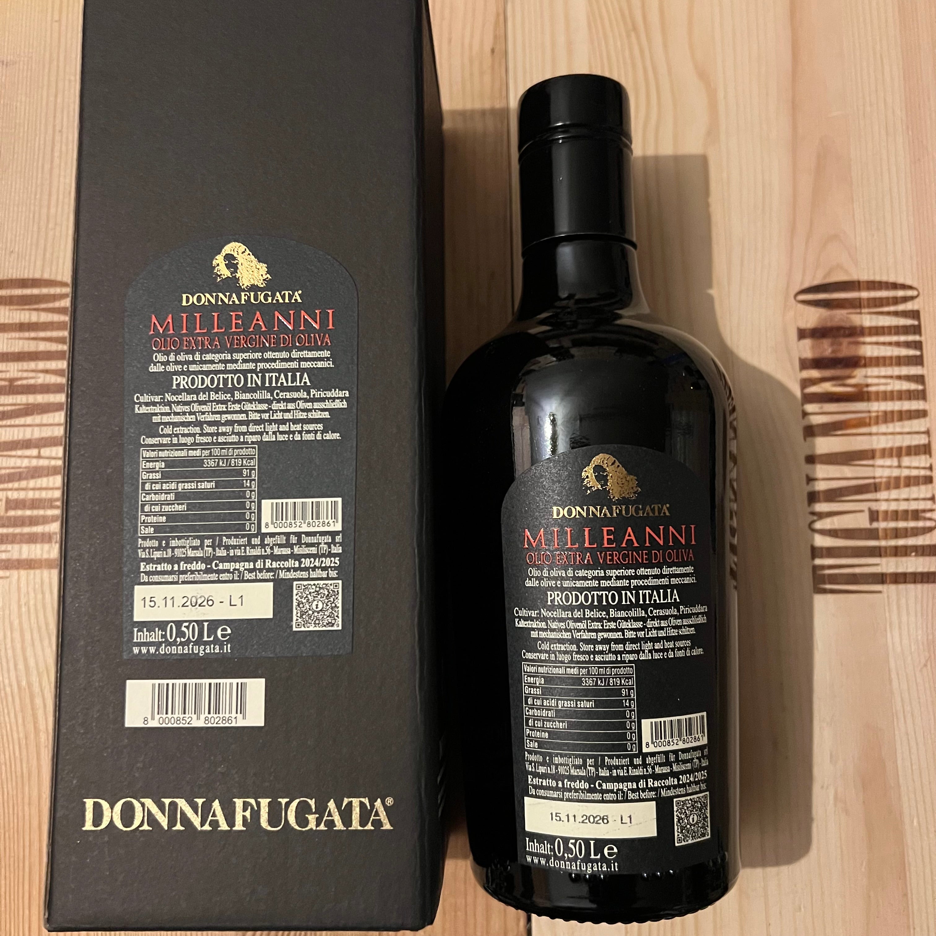 Donnafugata Milleanni Olio EVO 2024/2025 Astucciato 0,5 l