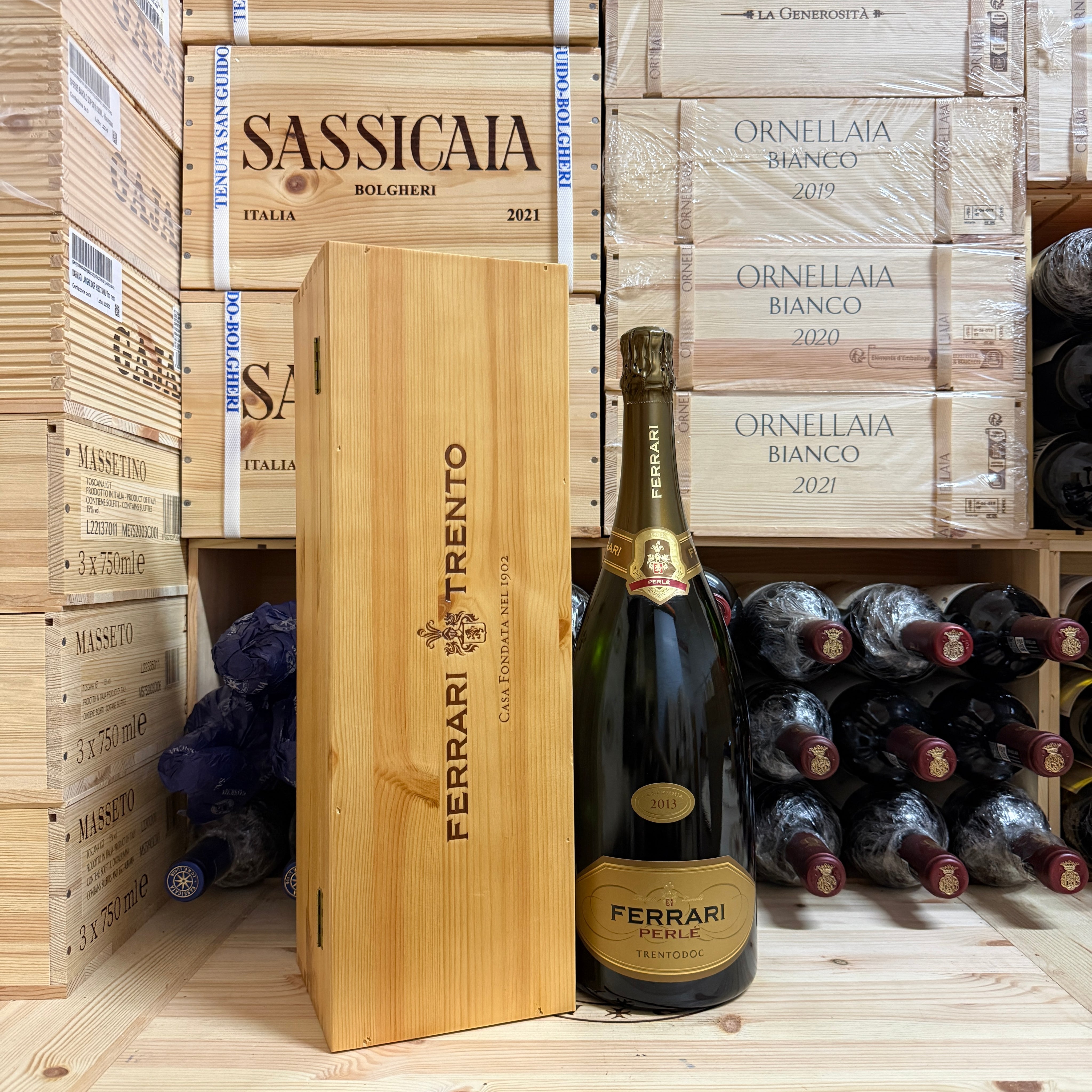 Ferrari Perlè Riserva 2013 Magnum in Cassa Legno - Release 2025