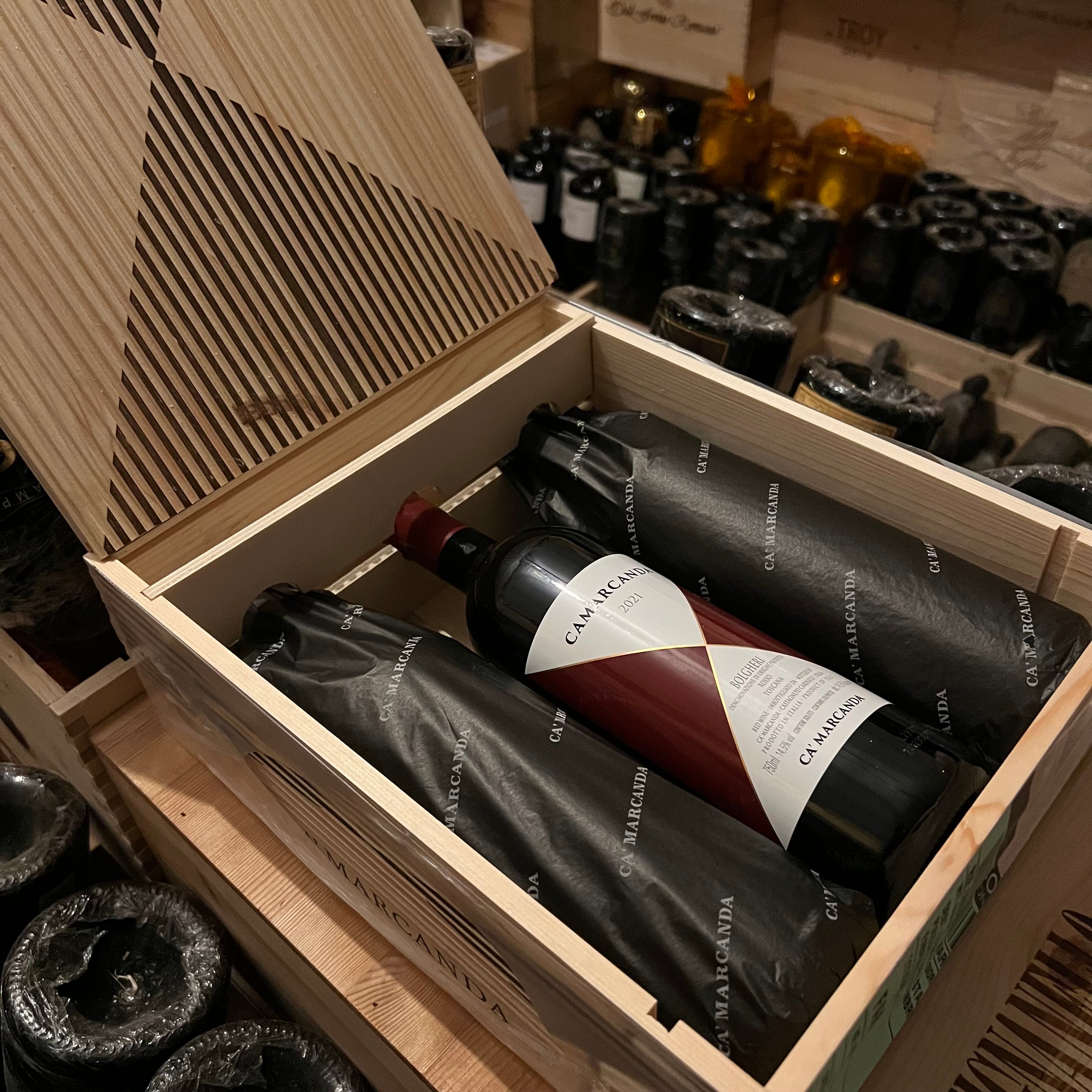 Gaja Camarcanda 2021 Bolgheri Rosso DOC Ca' Marcanda - Cassa Legno 3 Bottiglie