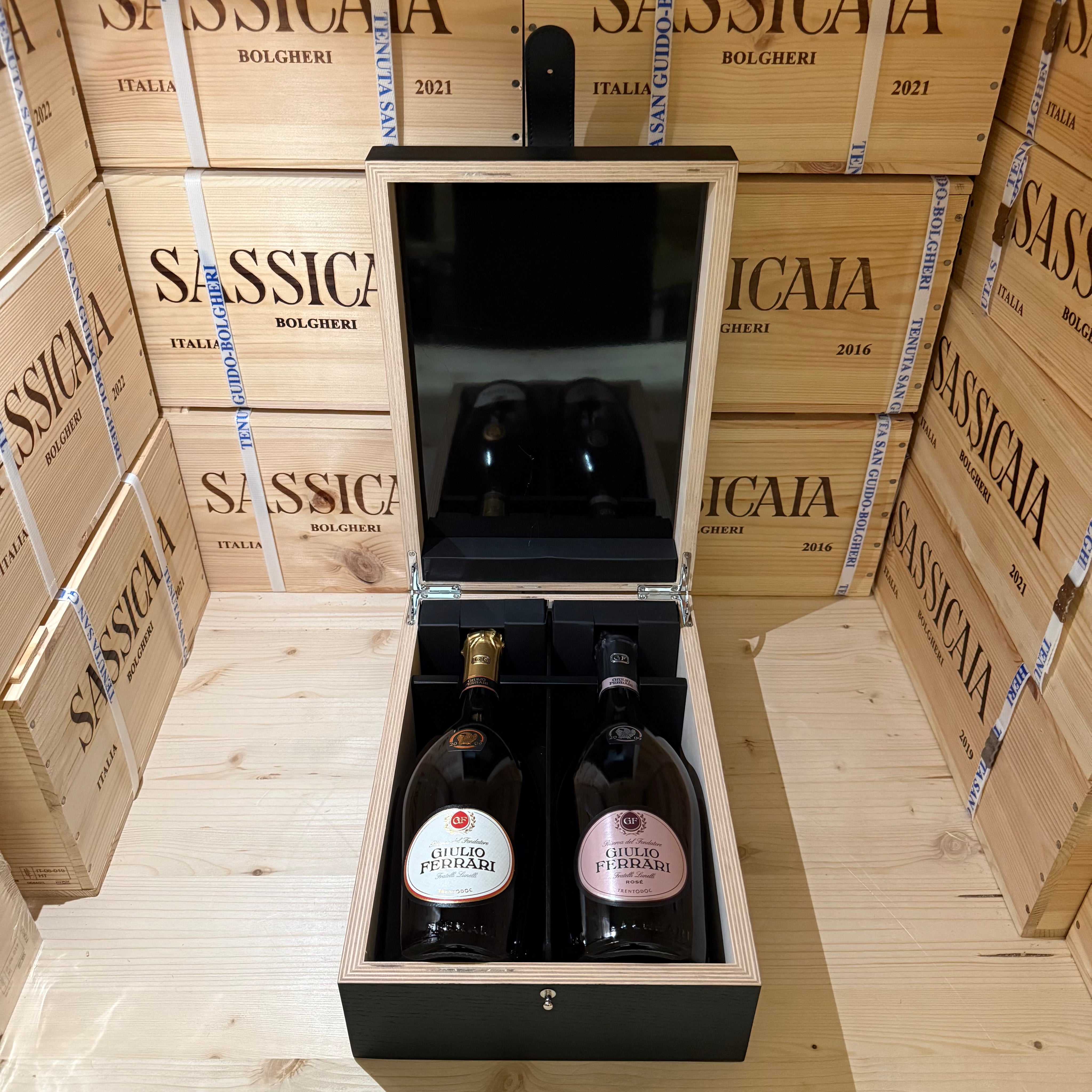 Giulio Ferrari 2009 Riserva Del Fondatore "La Coppia" Cassa Legno 2 Bottiglie