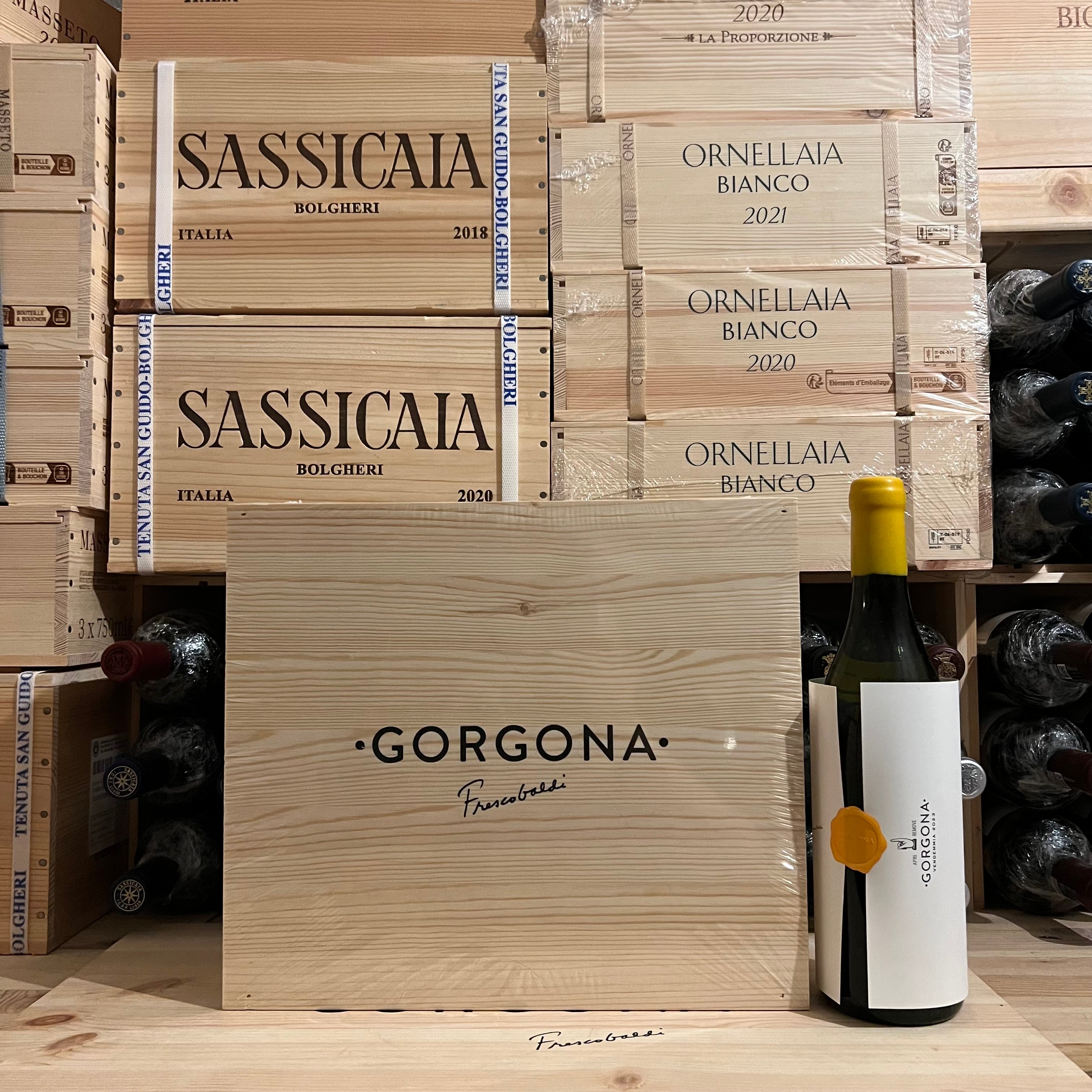 Gorgona 2023 Costa Toscana IGT Marchesi Frescobaldi - Cassa Legno 3 Bottiglie