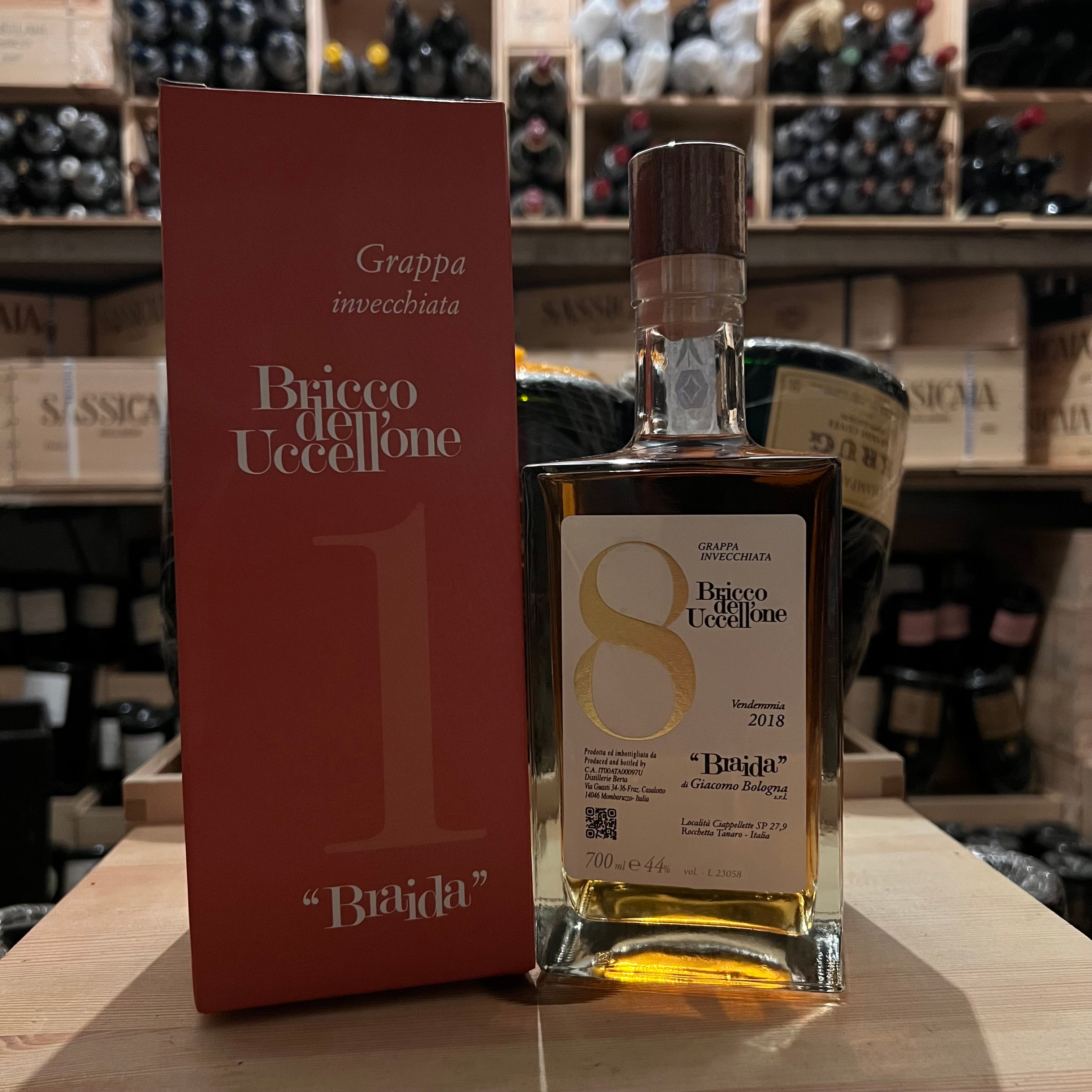 Grappa di Bricco dell'Uccellone 2018 0,70 l 44% Vol. Braida
