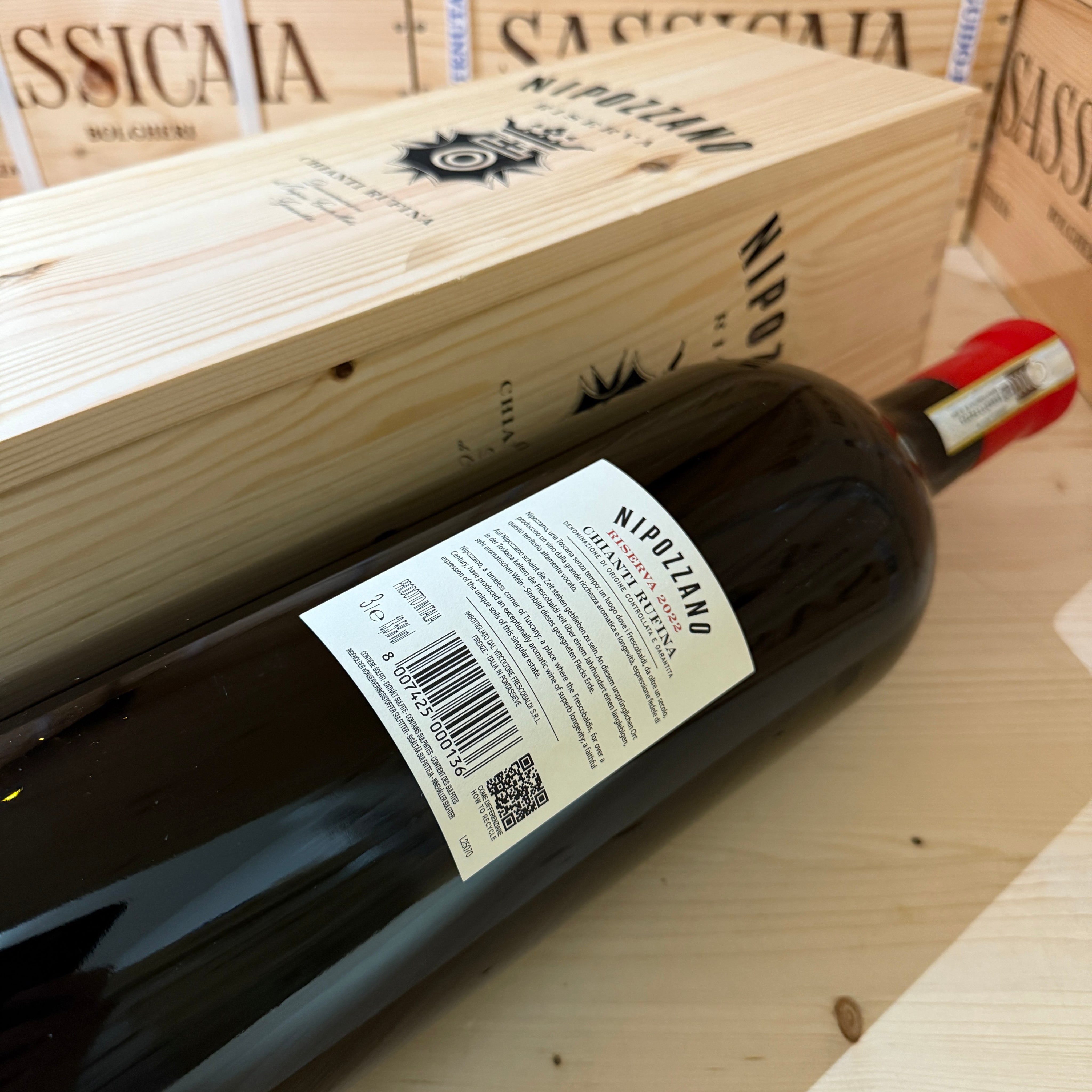 Nipozzano Riserva 2022 Jeroboam Chianti Rufina Riserva DOCG Marchesi Frescobaldi - in Cassa Legno