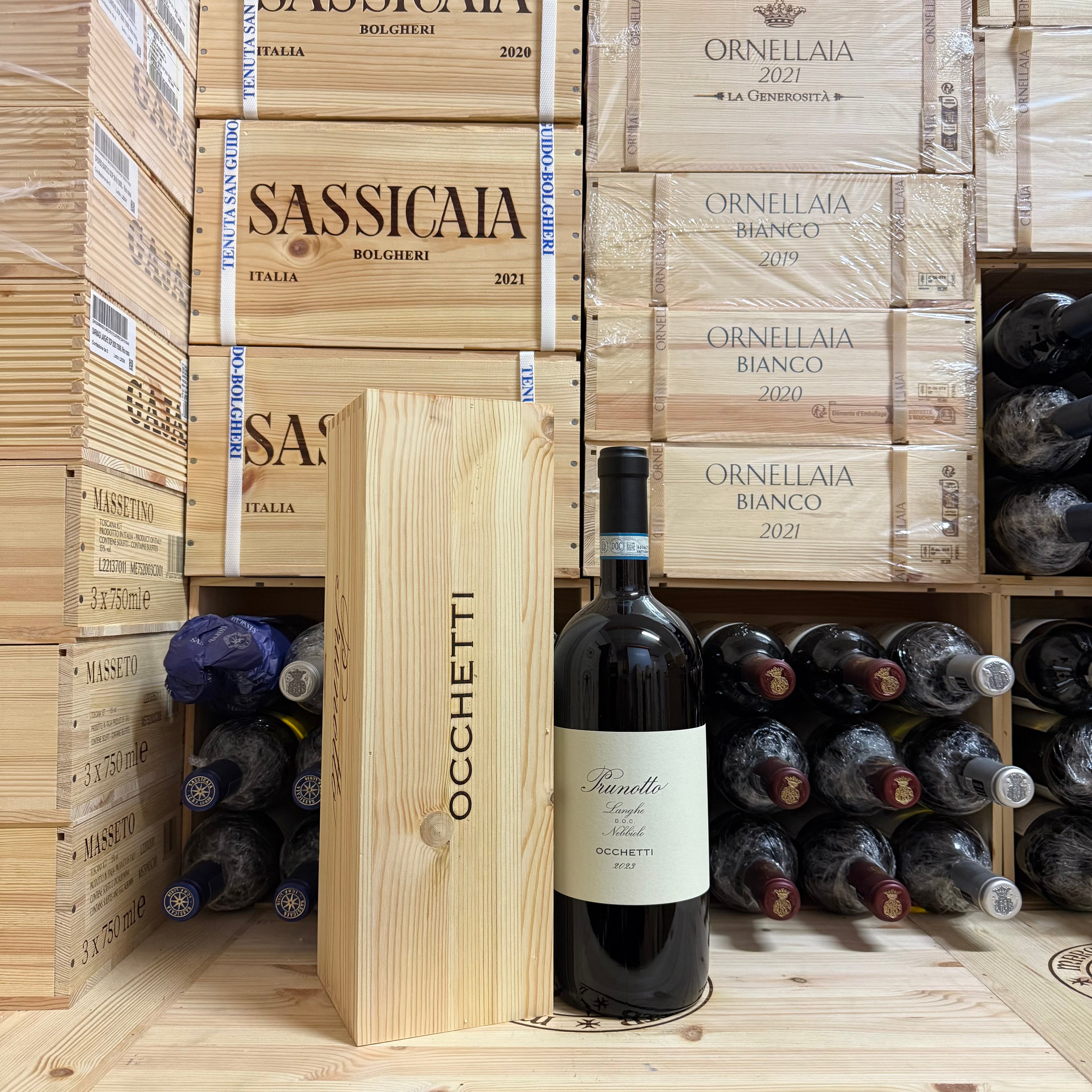 Occhetti 2023 Magnum Langhe DOC Nebbiolo Prunotto Marchesi Antinori - In Cassa Legno