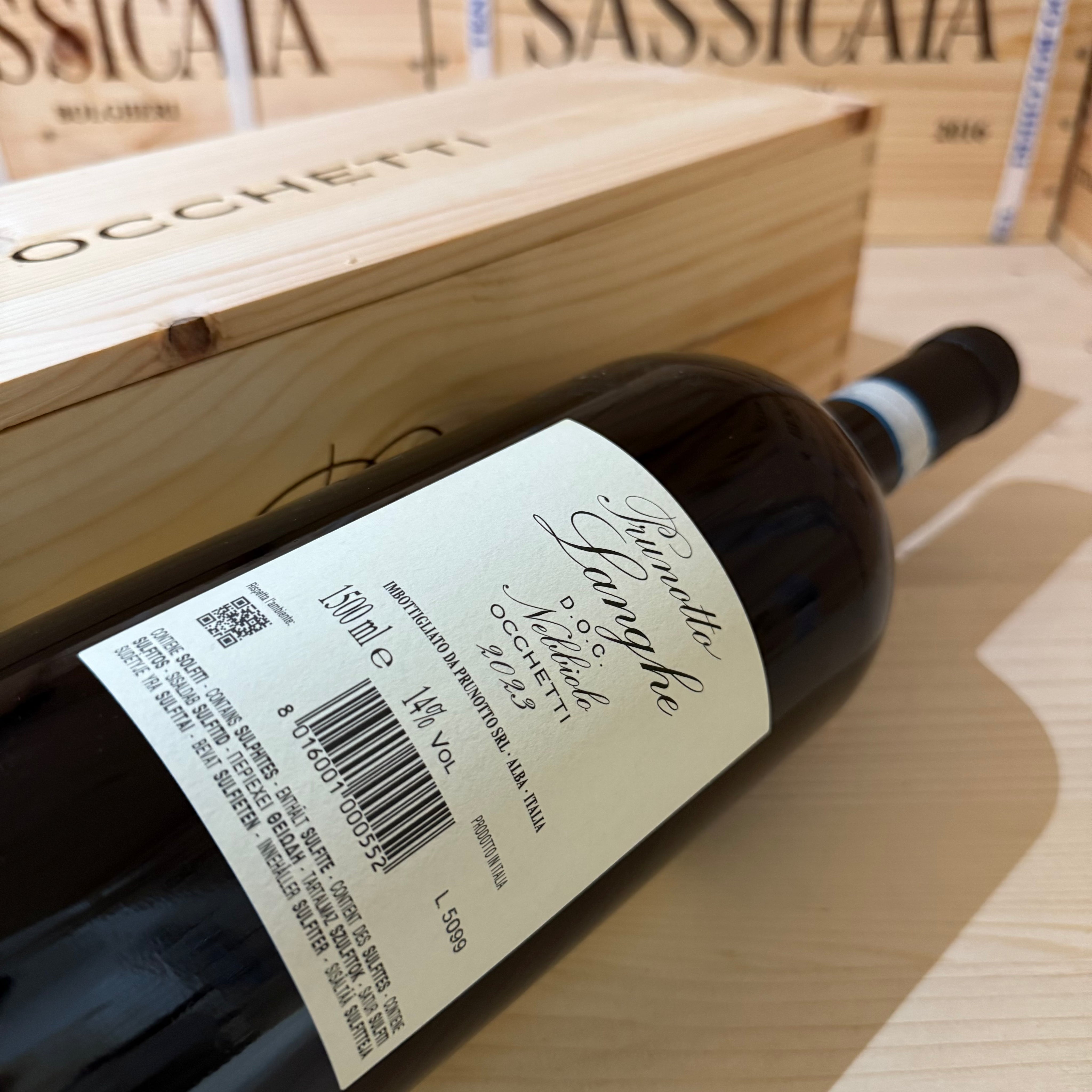Occhetti 2023 Magnum Langhe DOC Nebbiolo Prunotto Marchesi Antinori - In Cassa Legno