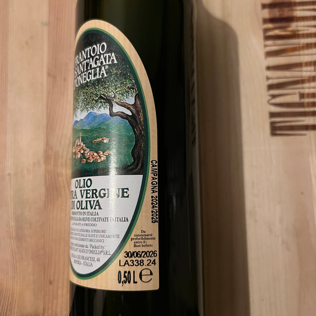 Olio Extravergine di Oliva Buon Frutto Biologico Frantoio Sant'Agata D'Oneglia - 500ml