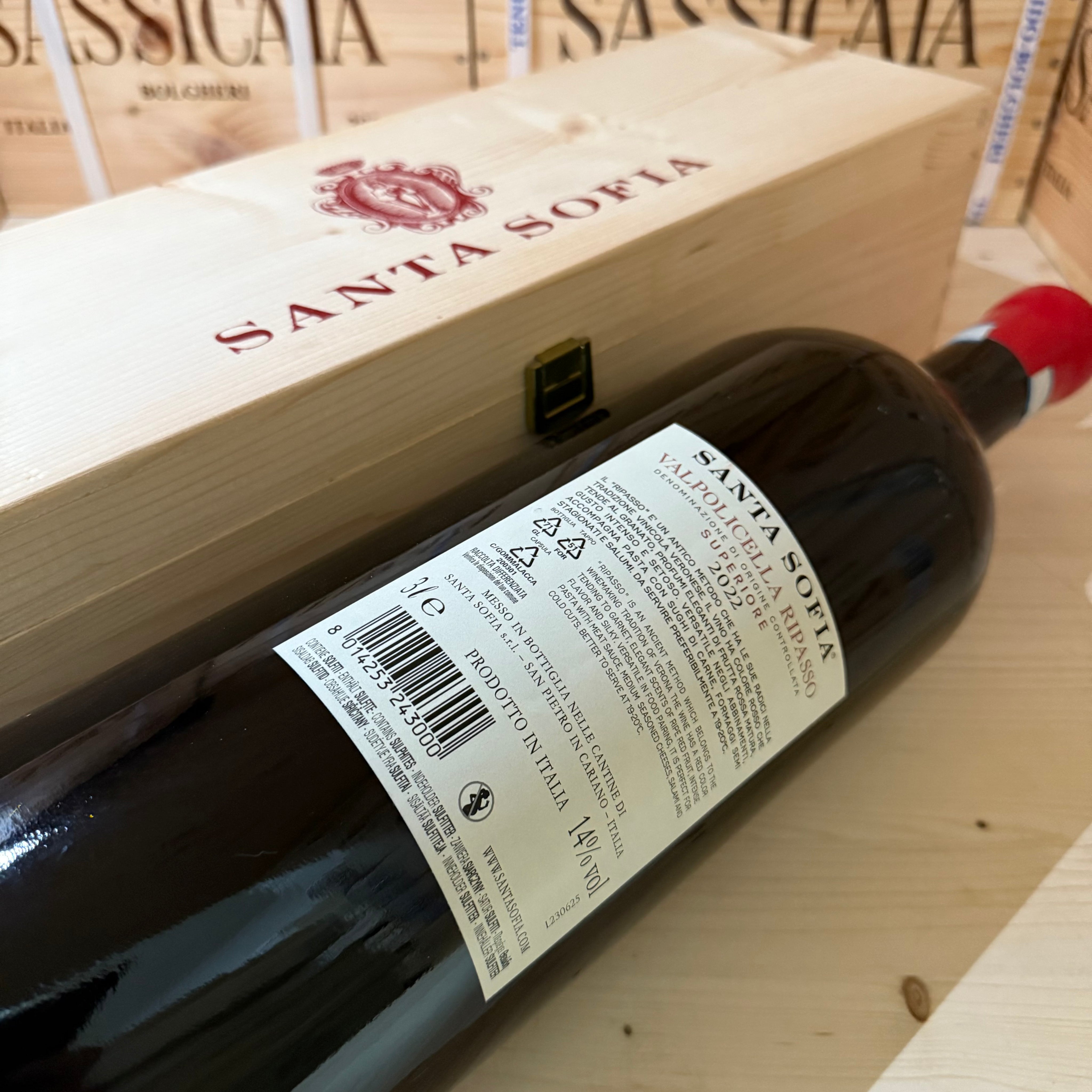 Santa Sofia Valpolicella Ripasso DOC Superiore 2022 Jeroboam - in Cassa Legno
