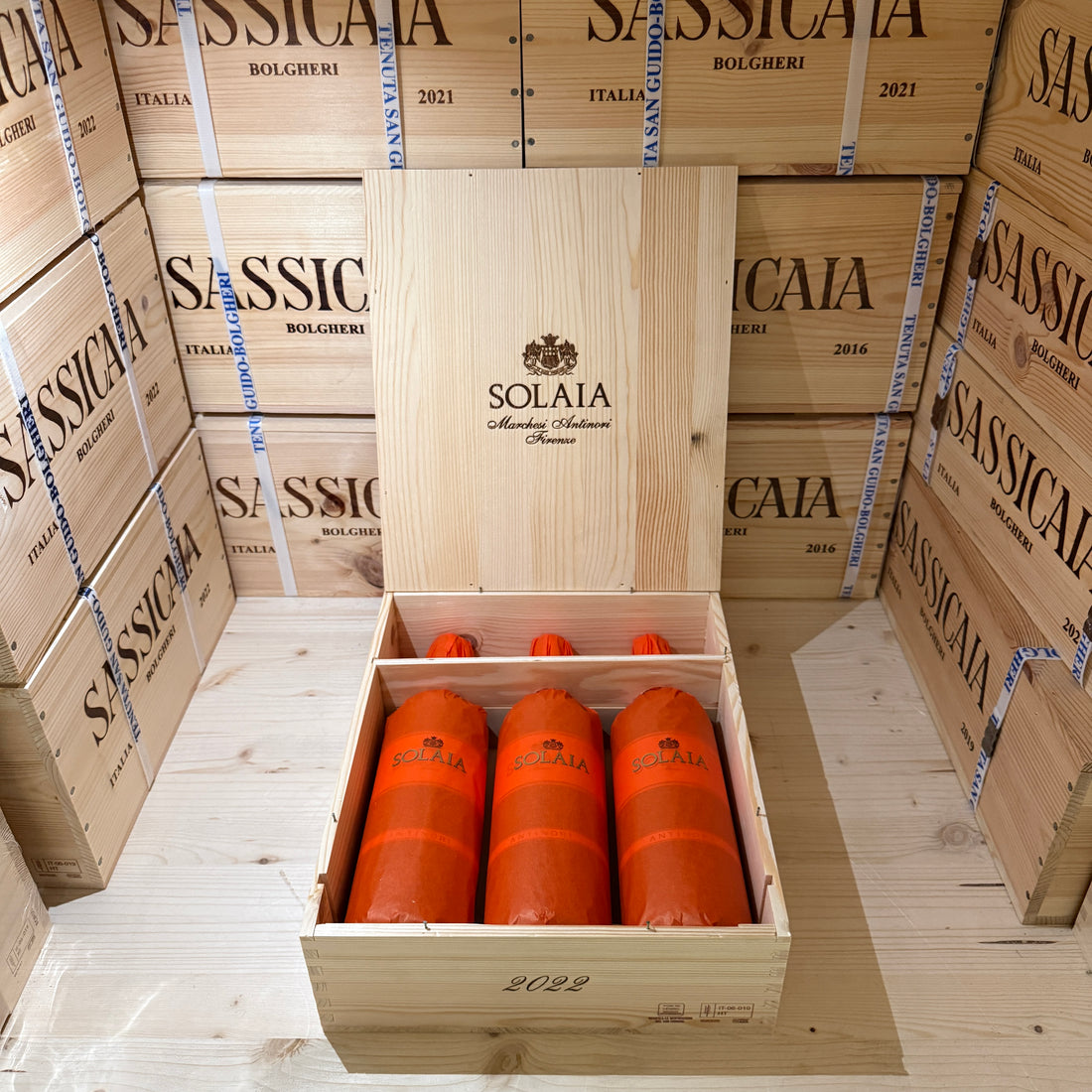 Solaia 2022 Tenuta Tignanello Marchesi Antinori - Cassa Legno 3 Bottiglie