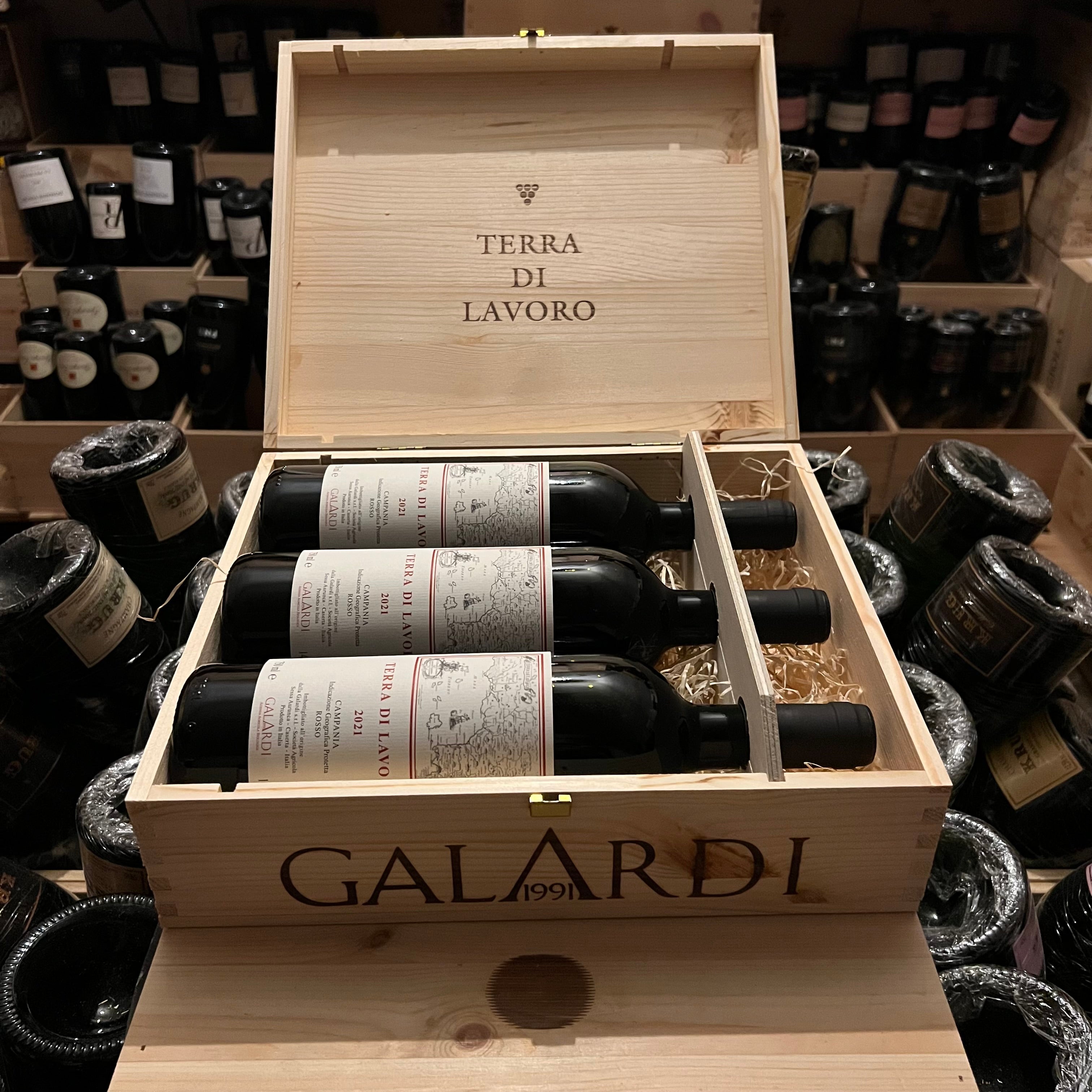 Terra di Lavoro 2021 Galardi - Cassa Legno 3 Bottiglie