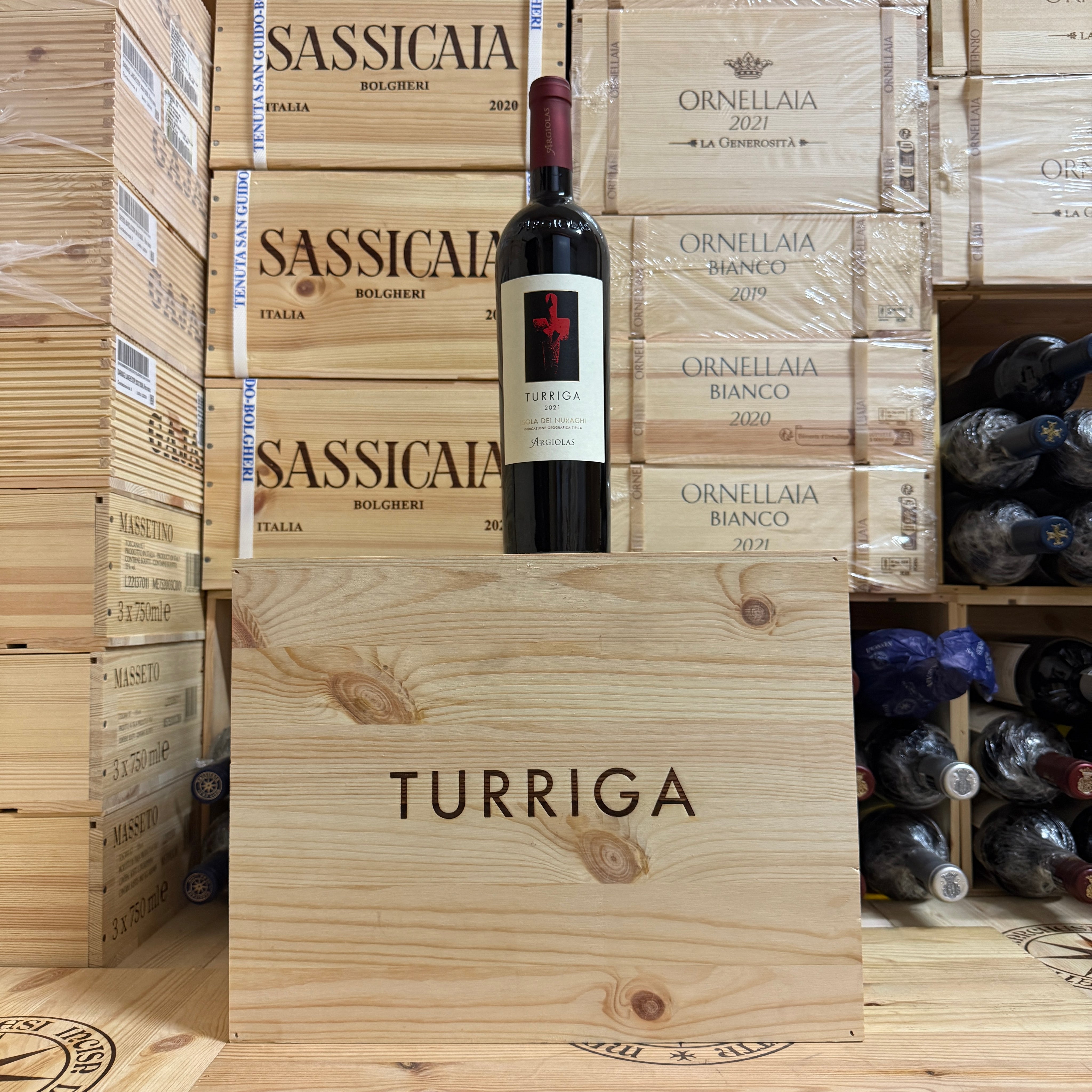 Turriga 2021 Isola dei Nuraghi IGT Argiolas - Cassa Legno 6 Bottiglie