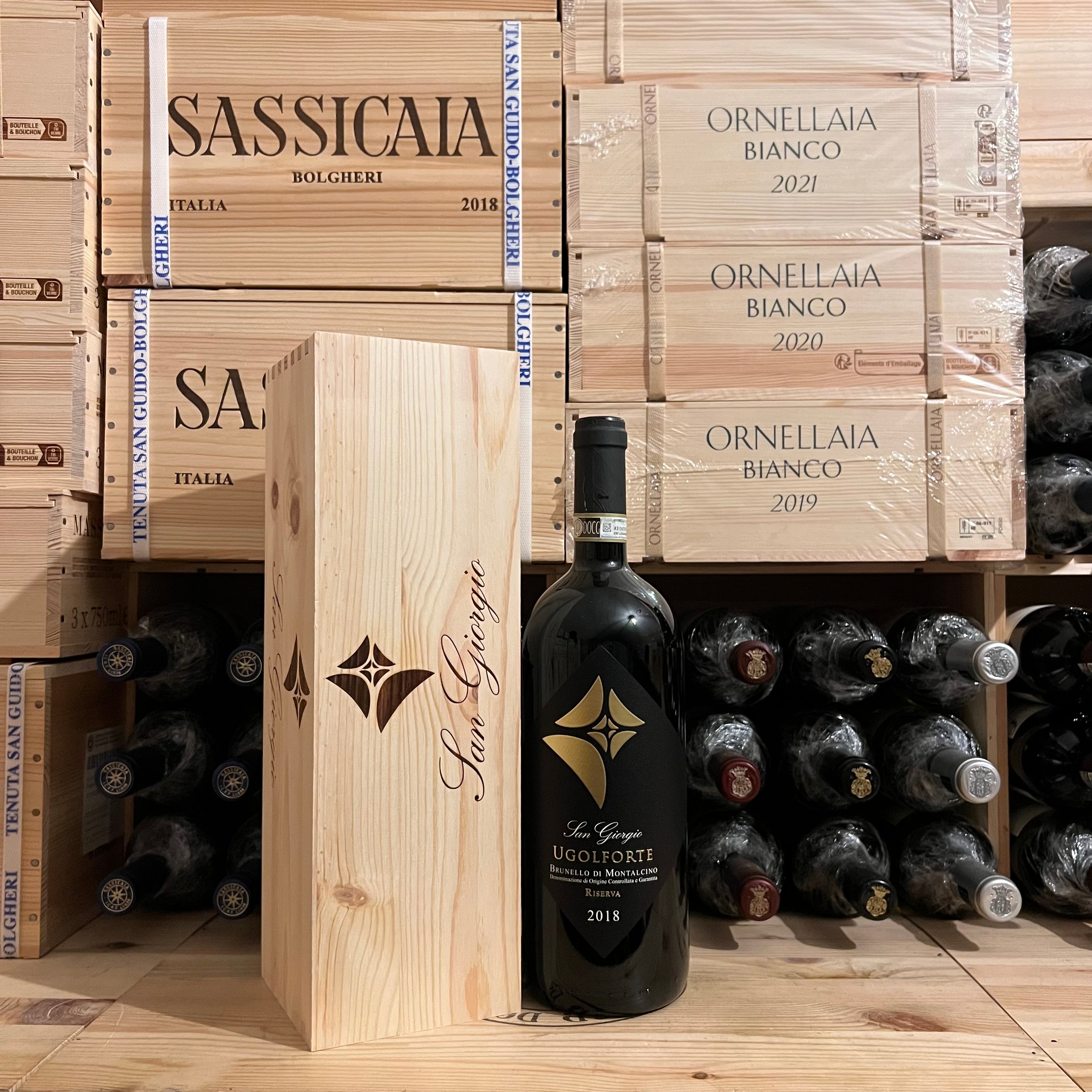 Ugolforte Riserva 2018 Magnum Brunello di Montalcino DOCG Tenuta San Giorgio - ColleMassari - in Cassa Legno