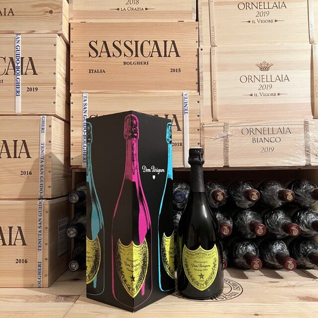 Dom Perignon 2002 Andy Warhol Limited Edition Yellow Astucciato