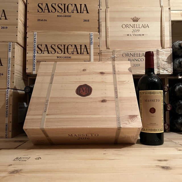 Masseto 2016 Toscana IGT Tenuta Masseto Cassa Legno 3 Bottiglie