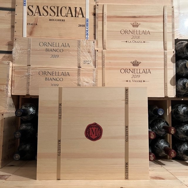 Masseto 2018 Toscana IGT Tenuta Masseto Cassa Legno 3 Bottiglie