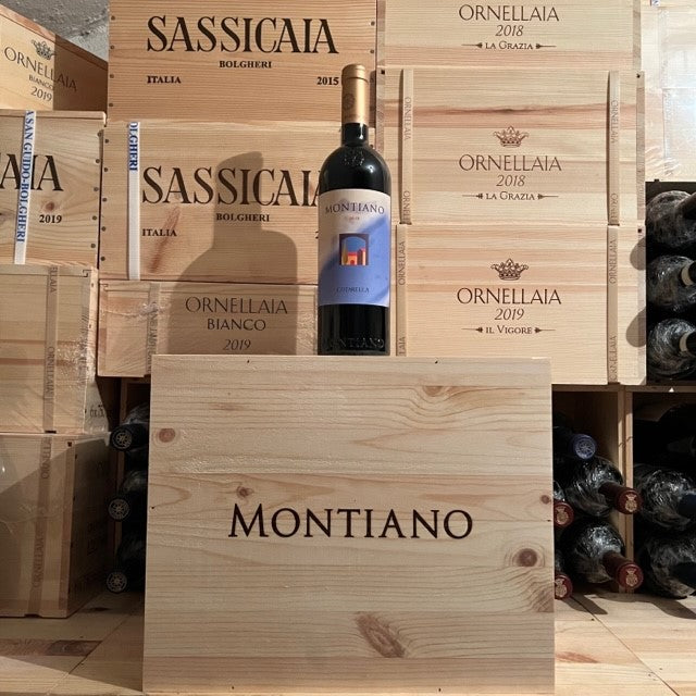 Montiano 2019 Rosso Lazio IGP Famiglia Cotarella Cassa Legno 6 Bottiglie