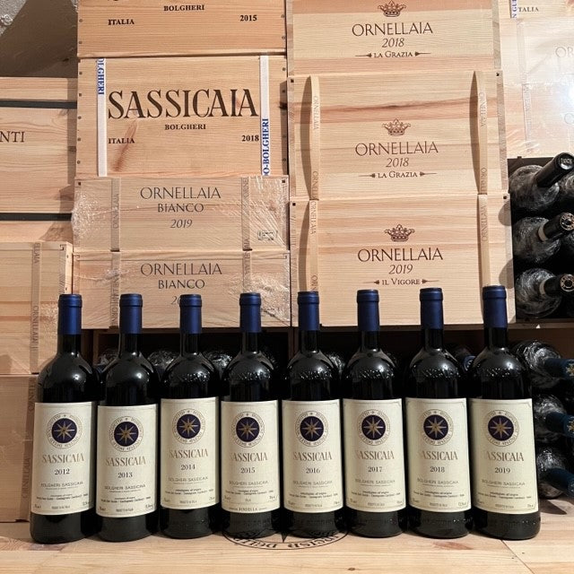 Sassicaia Tenuta San Guido Verticale 2019 2018 2017 2016 2015 2014 2013 2012