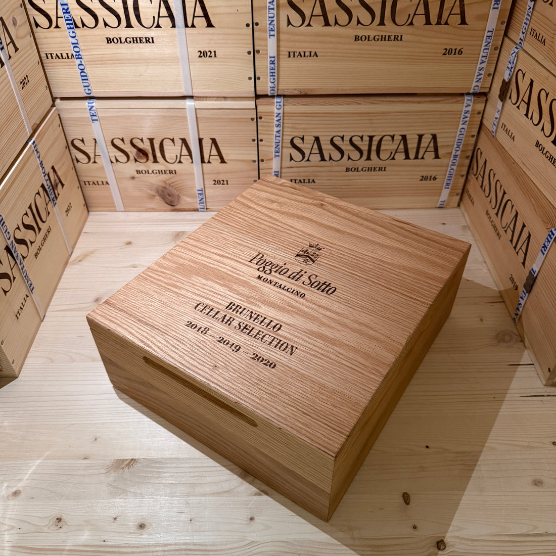 Poggio Di Sotto Brunello Cellar Selection 2018 - 2019 - 2020 - Cassa Legno 3 Bottiglie