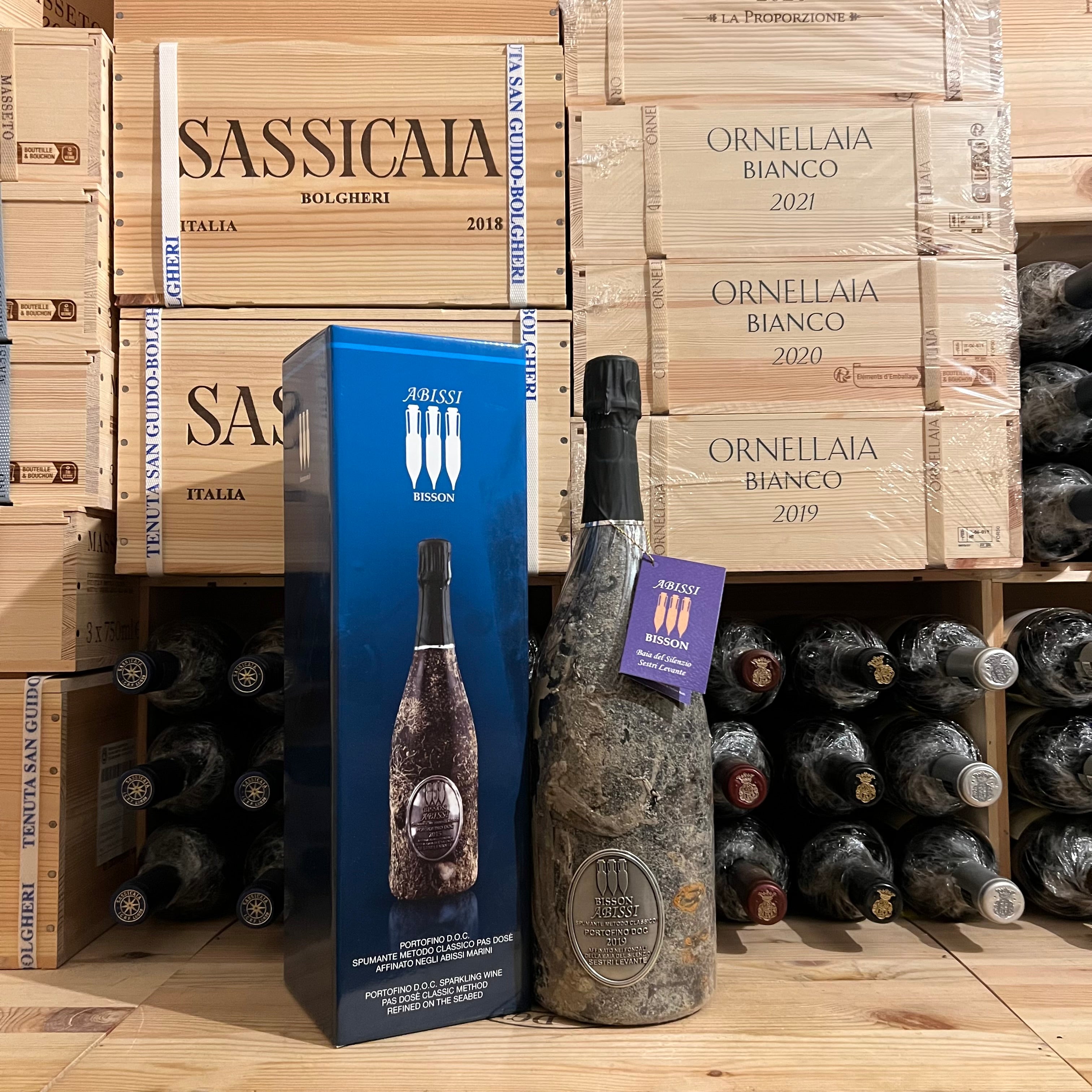 Abissi Portofino DOC 2019 Magnum Bisson Spumante Metodo Classico Dosaggio Zero Astucciato
