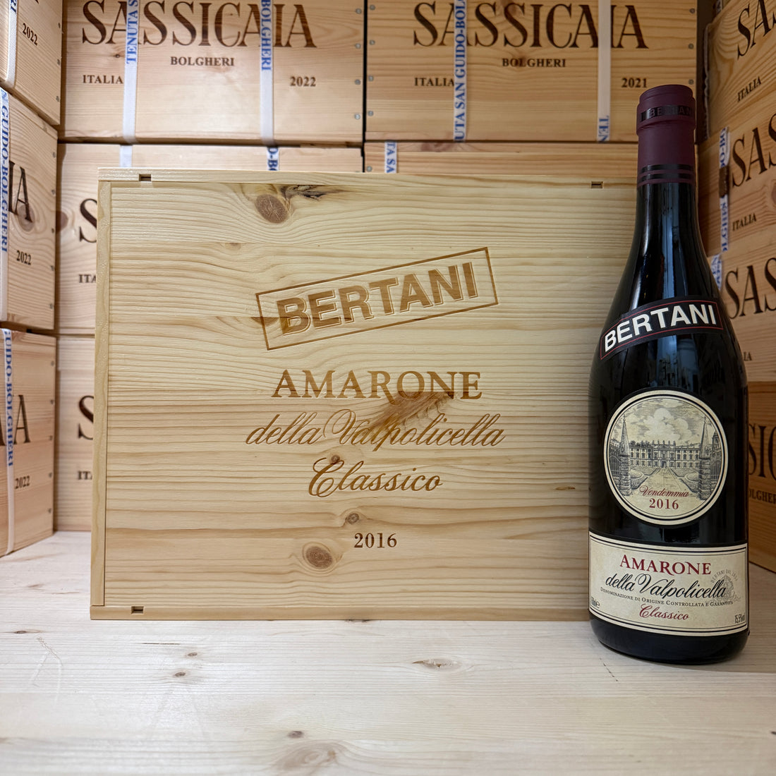 Amarone della Valpolicella DOCG Classico Bertani 2016 - Cassa Legno 6 Bottiglie