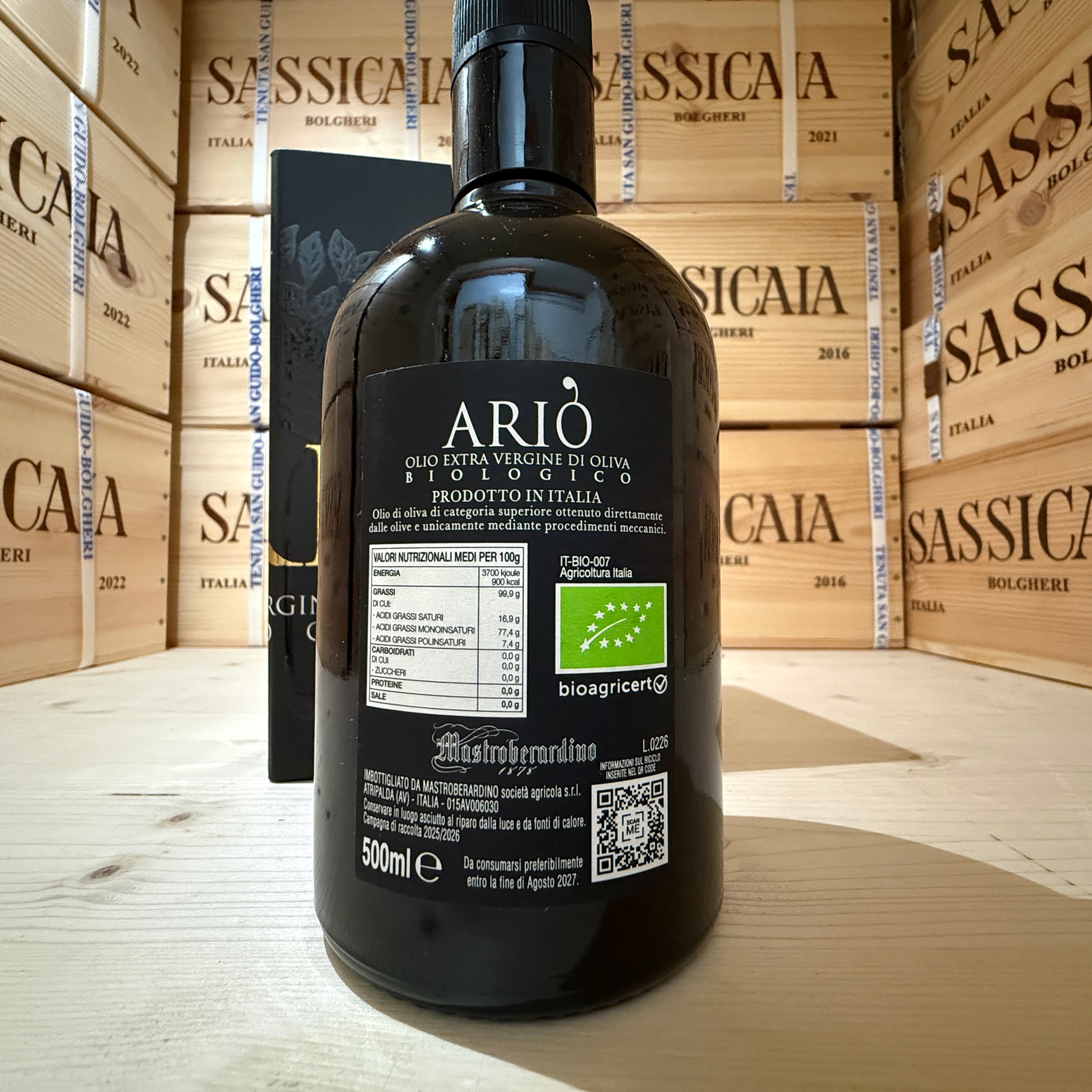 Ariò Olio EVO Bio Mastroberardino 2025/2026 - 500ml Astucciato