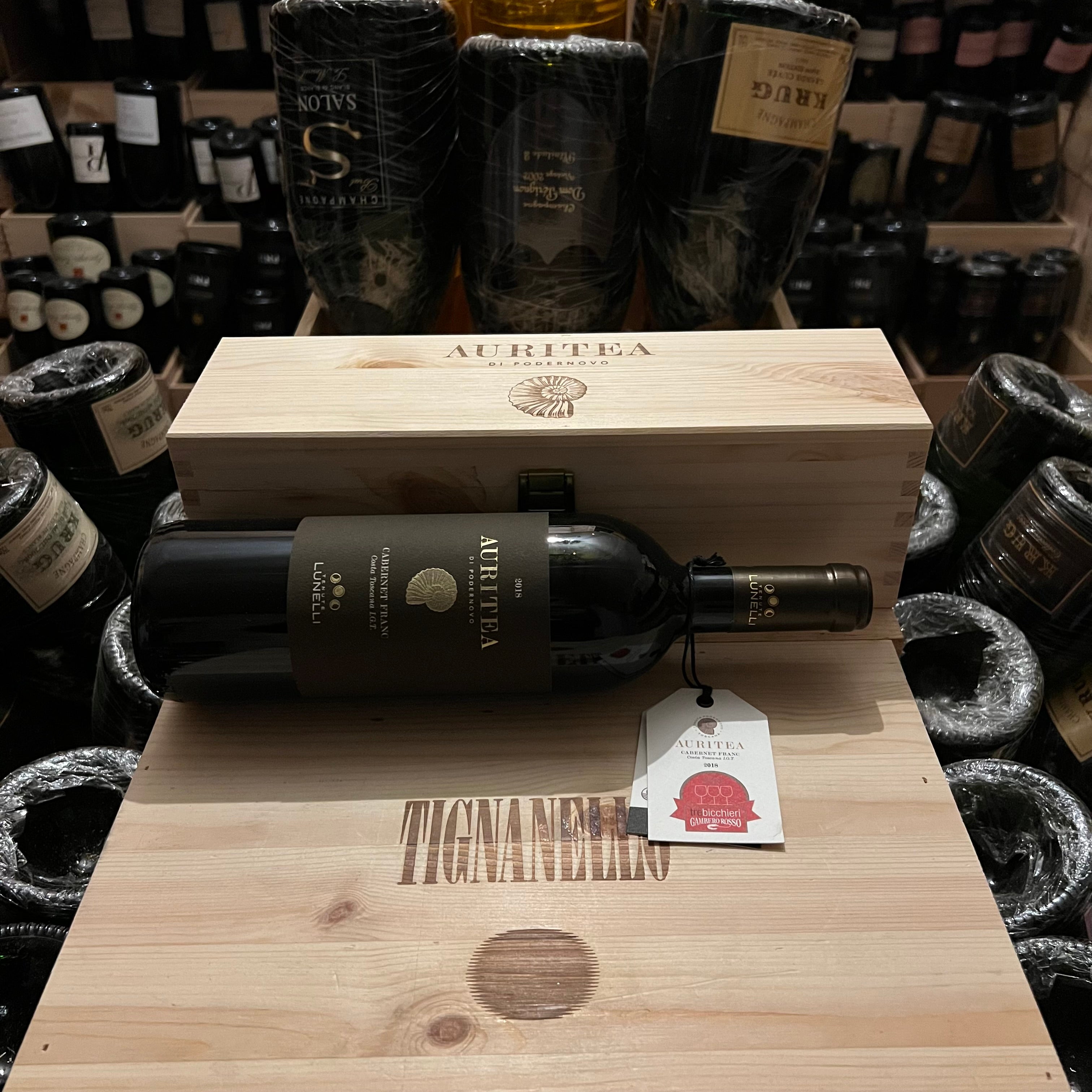 Auritea 2018 Costa Toscana IGT Tenute Lunelli - in Cassa Legno
