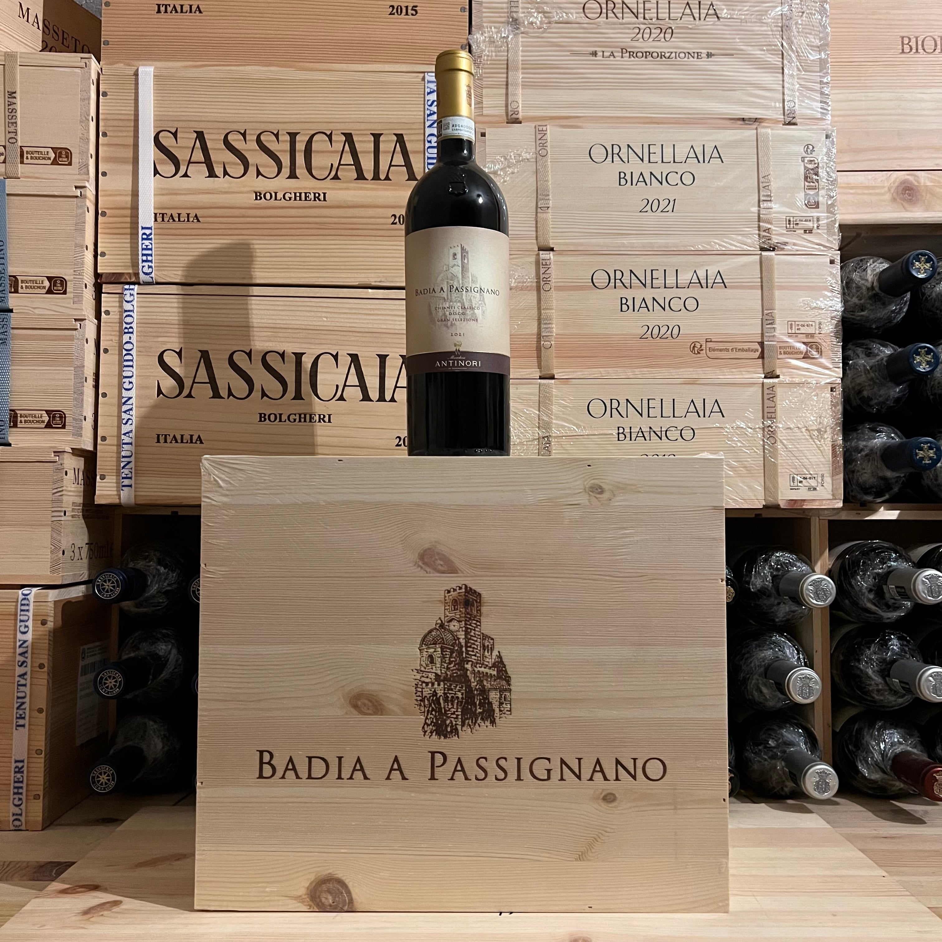 Badia a Passignano 2021 Chianti Classico Gran Selezione DOCG Marchesi Antinori - Cassa Legno 6 Bottiglie