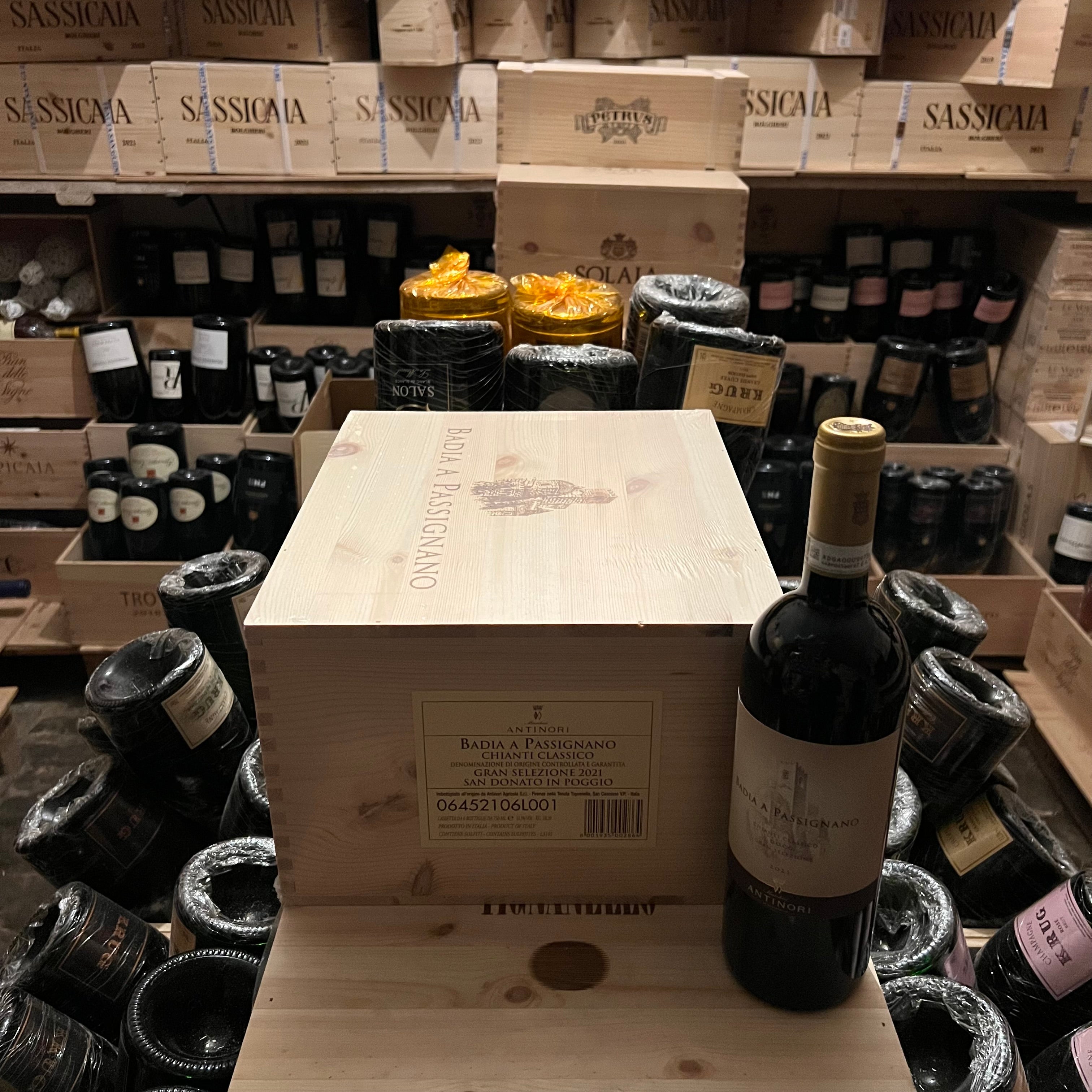 Badia a Passignano 2021 Chianti Classico Gran Selezione DOCG Marchesi Antinori - Cassa Legno 6 Bottiglie