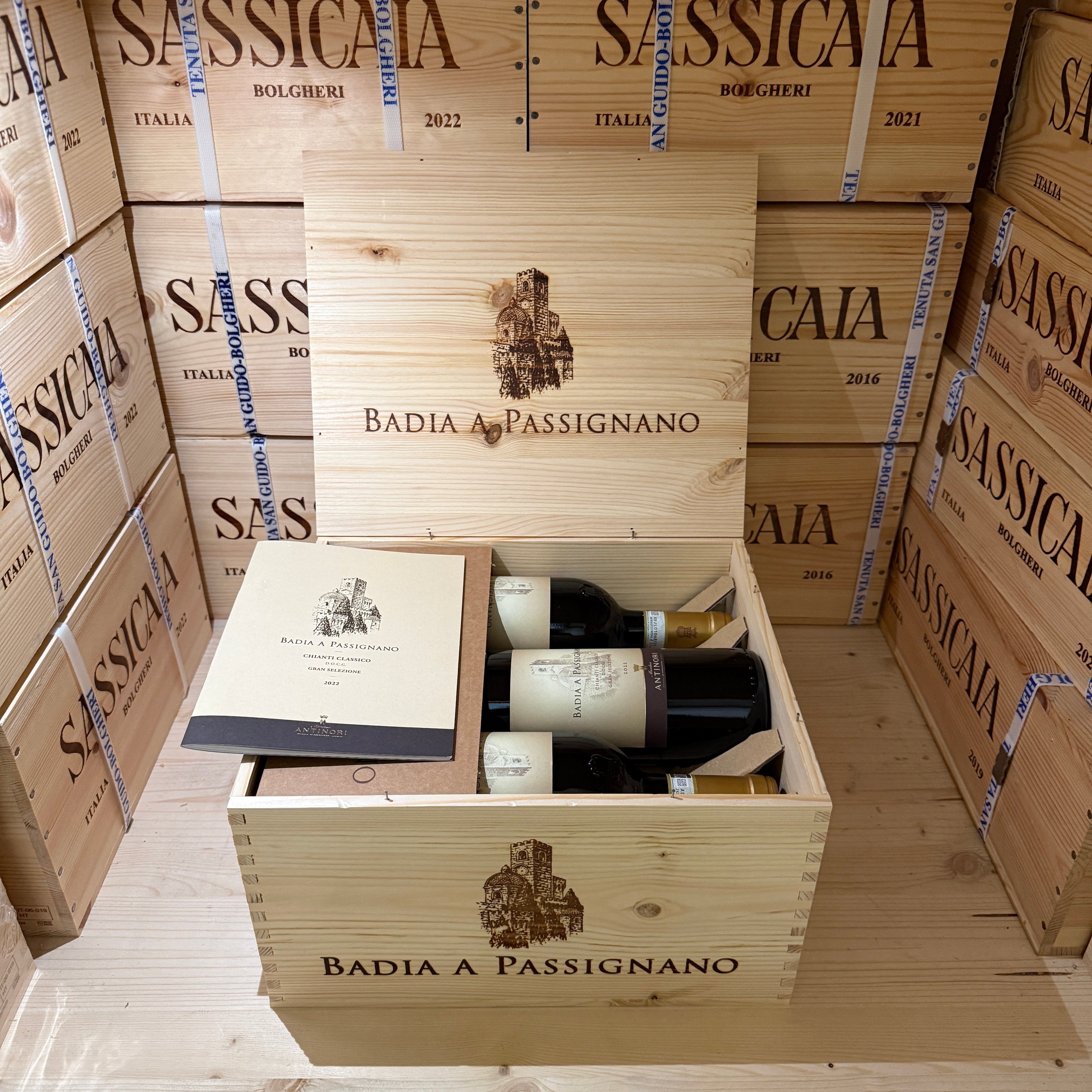 Badia a Passignano 2022 Chianti Classico Gran Selezione DOCG Marchesi Antinori - Cassa Legno 6 Bottiglie