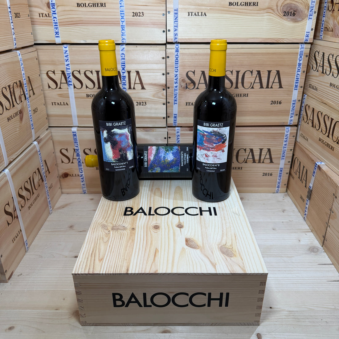 Balocchi di Colore N°1 - N°3 - N°5 - Cassa Legno 3 Bottiglie