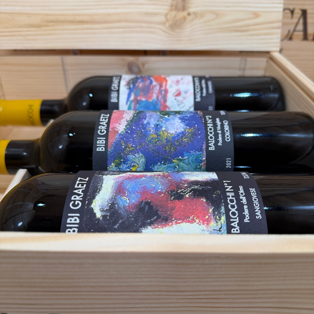 Balocchi di Colore N°1 - N°3 - N°5 - Cassa Legno 3 Bottiglie