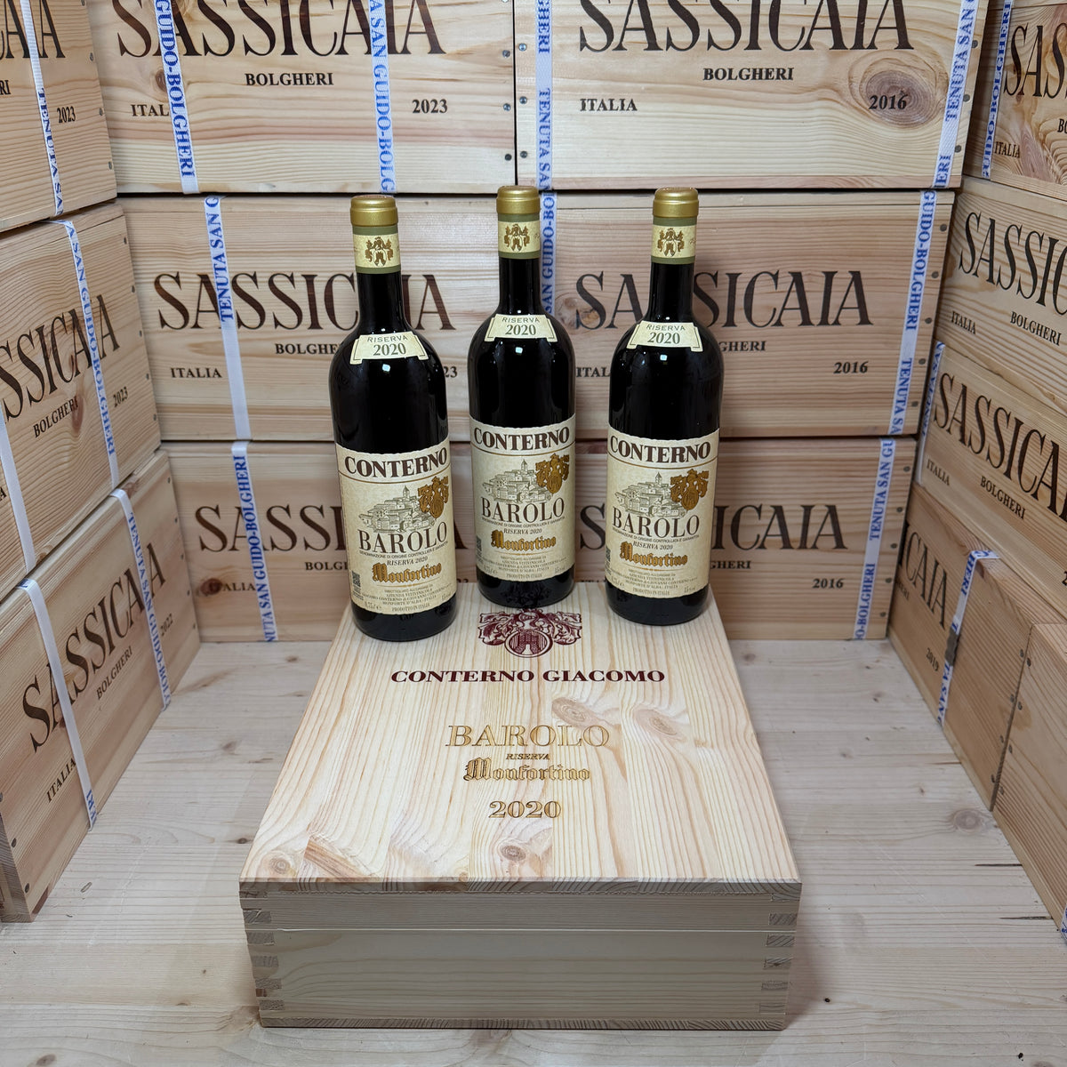 Barolo Monfortino Riserva 2020 Giacomo Conterno - Cassa Legno 3 Bottiglie