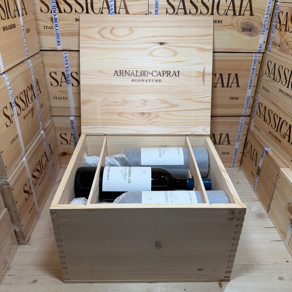 Belcompare Merlot 2020 Arnaldo Caprai - Cassa Legno 6 Bottiglie