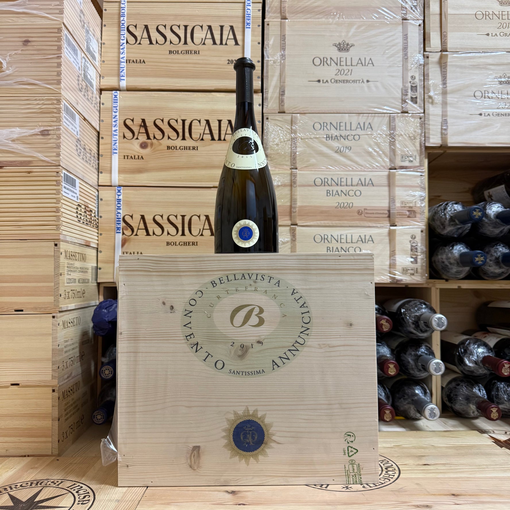 Bellavista Convento Santissima Annunciata 2019 Curtefranca Bianco DOC - Cassa Legno 6 Bottiglie