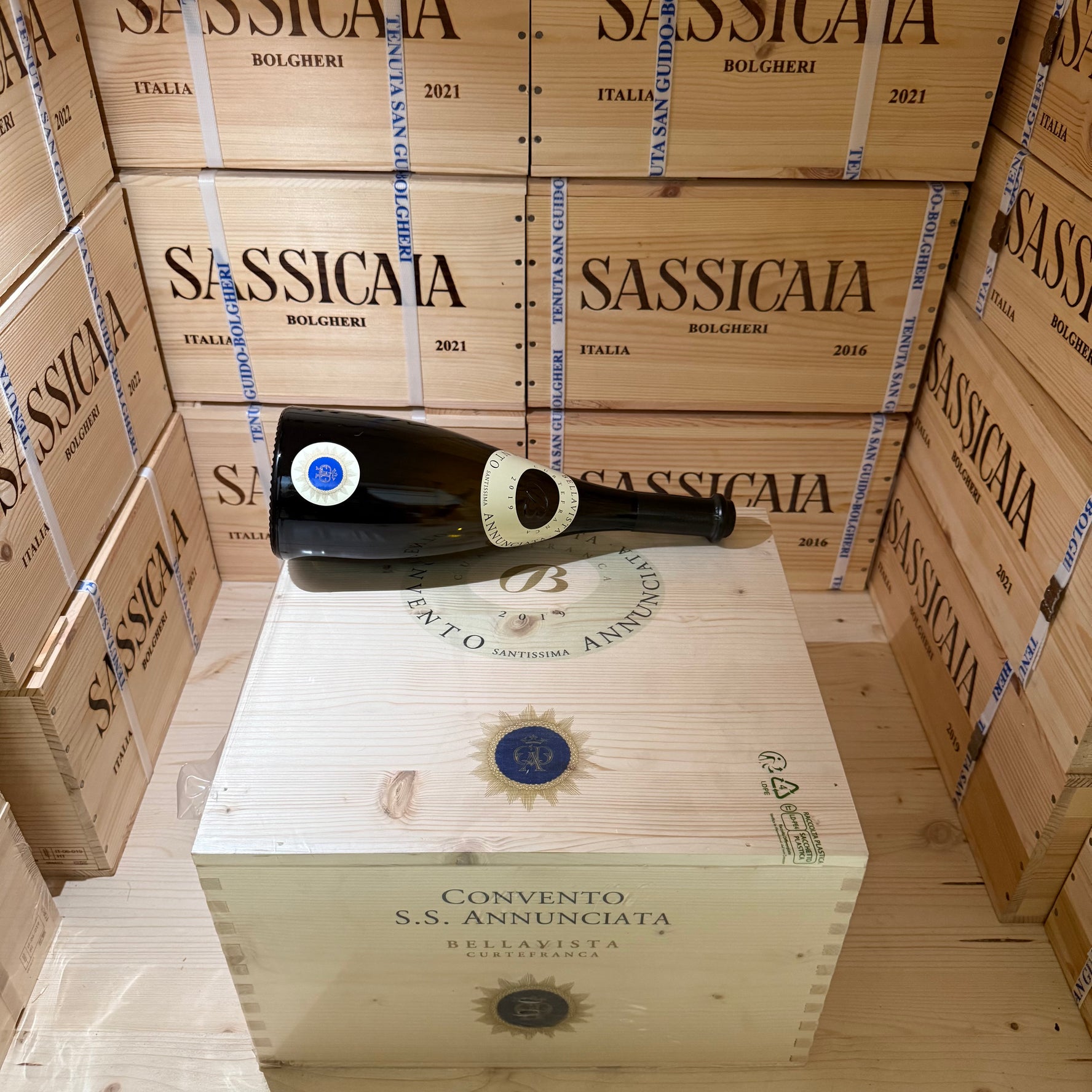 Bellavista Convento Santissima Annunciata 2019 Curtefranca Bianco DOC - Cassa Legno 6 Bottiglie