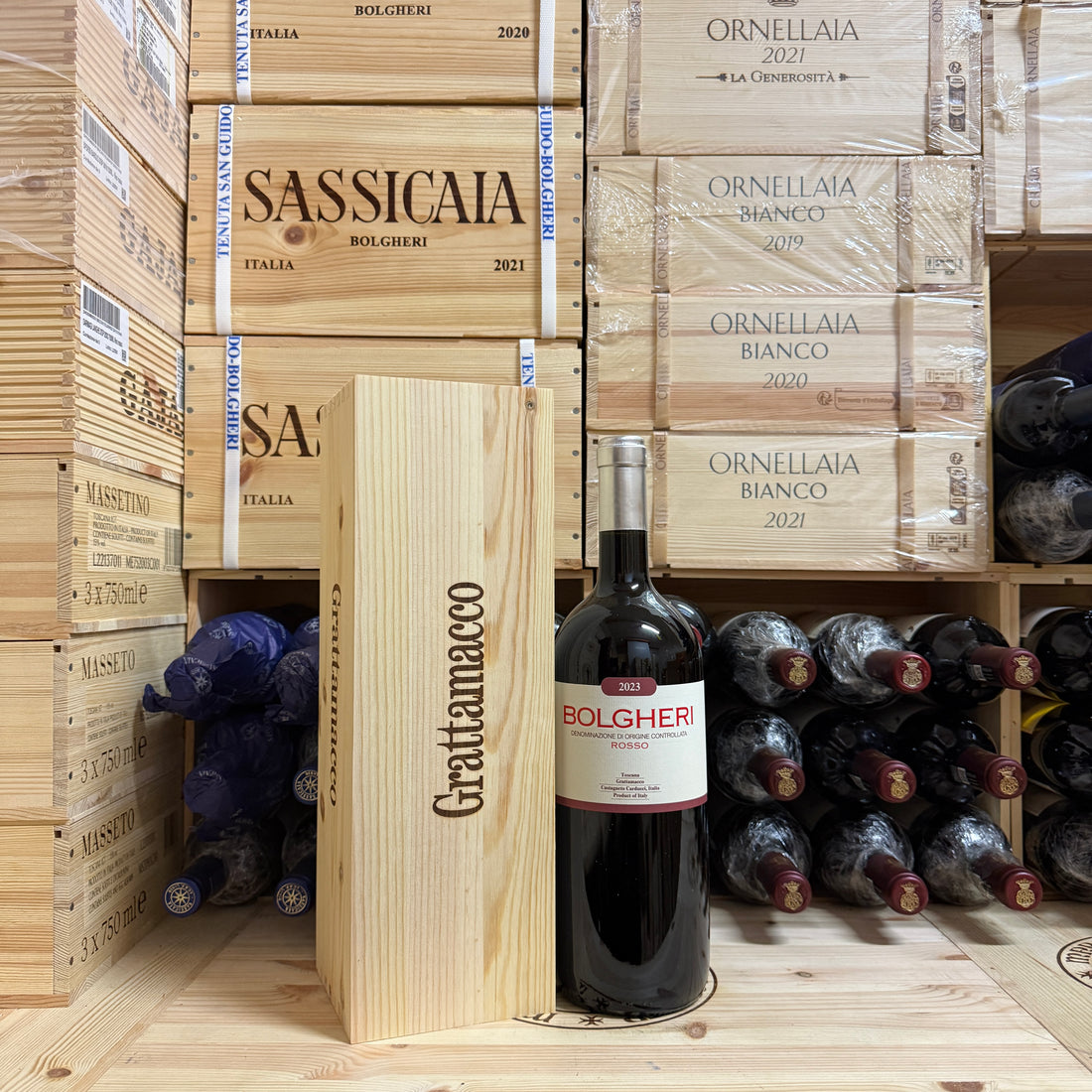 Bolgheri Rosso DOC 2023 Magnum Tenuta Grattamacco ColleMassari - in Cassa Legno