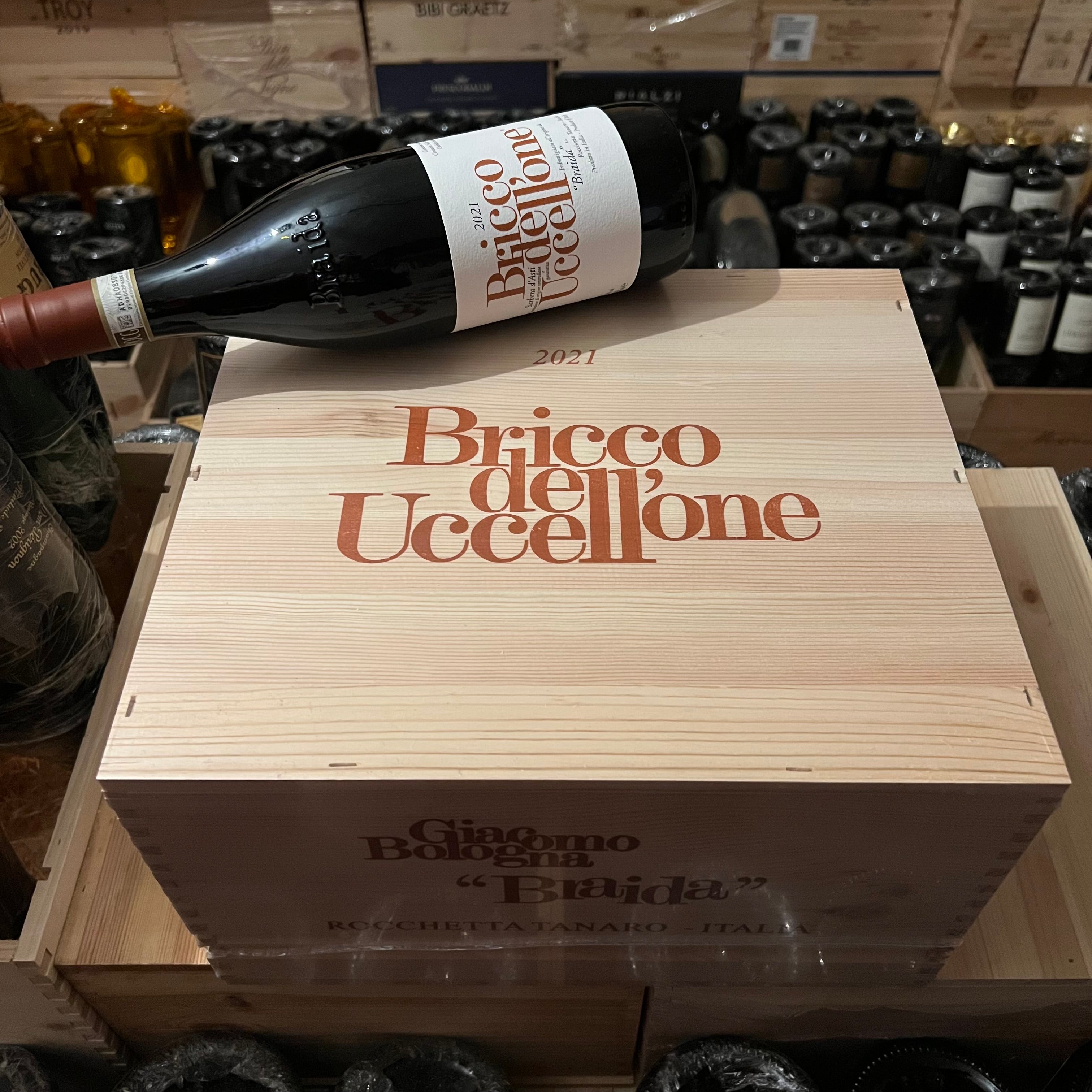 Bricco dell'Uccellone 2021 Barbera d'Asti DOCG Braida - Cassa Legno 6 Bottiglie
