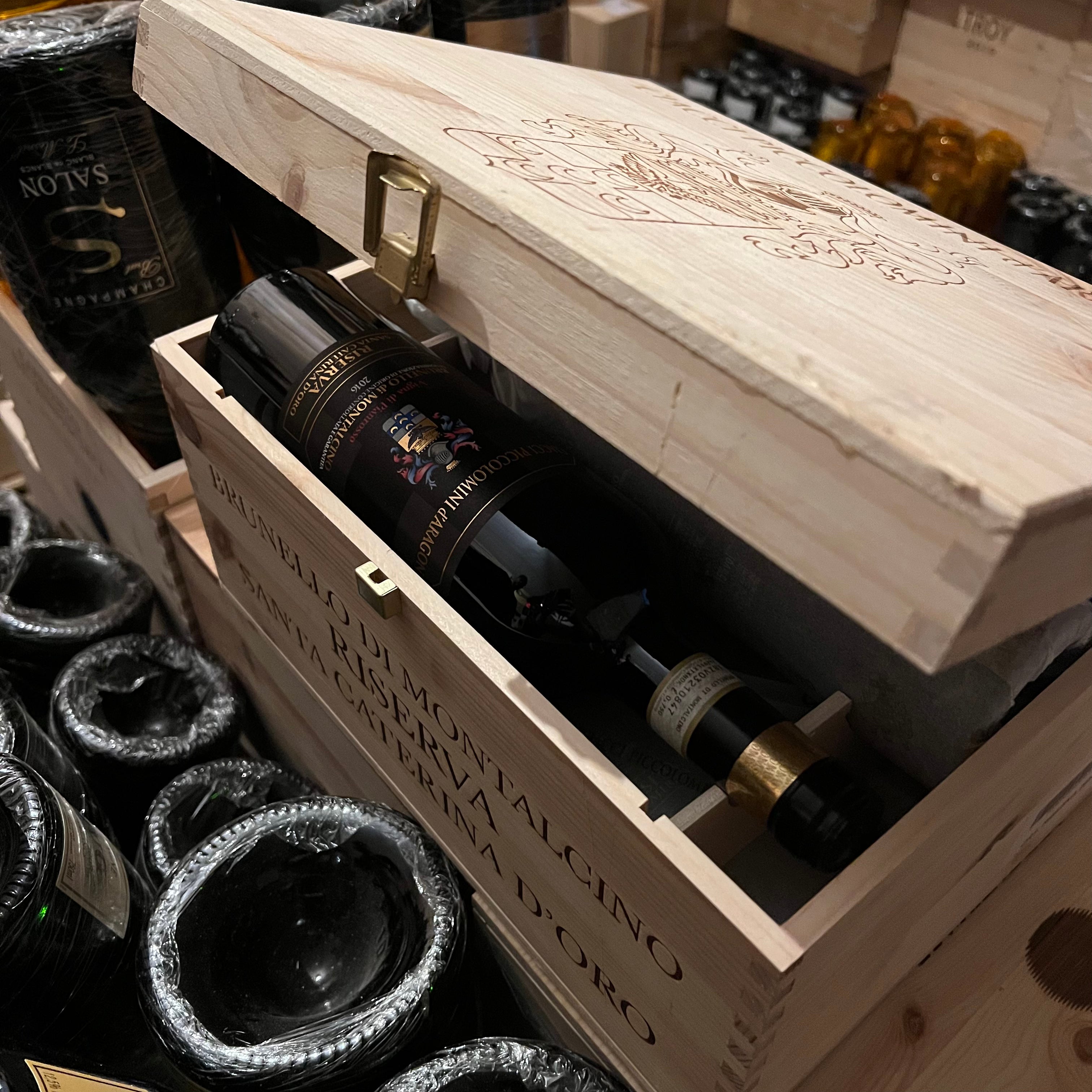 Brunello di Montalcino 2016 DOCG Ciacci Piccolomini d'Aragona Vigna di Pianrosso Riserva Santa Caterina d'Oro - Cassa Legno 6 Bottiglie