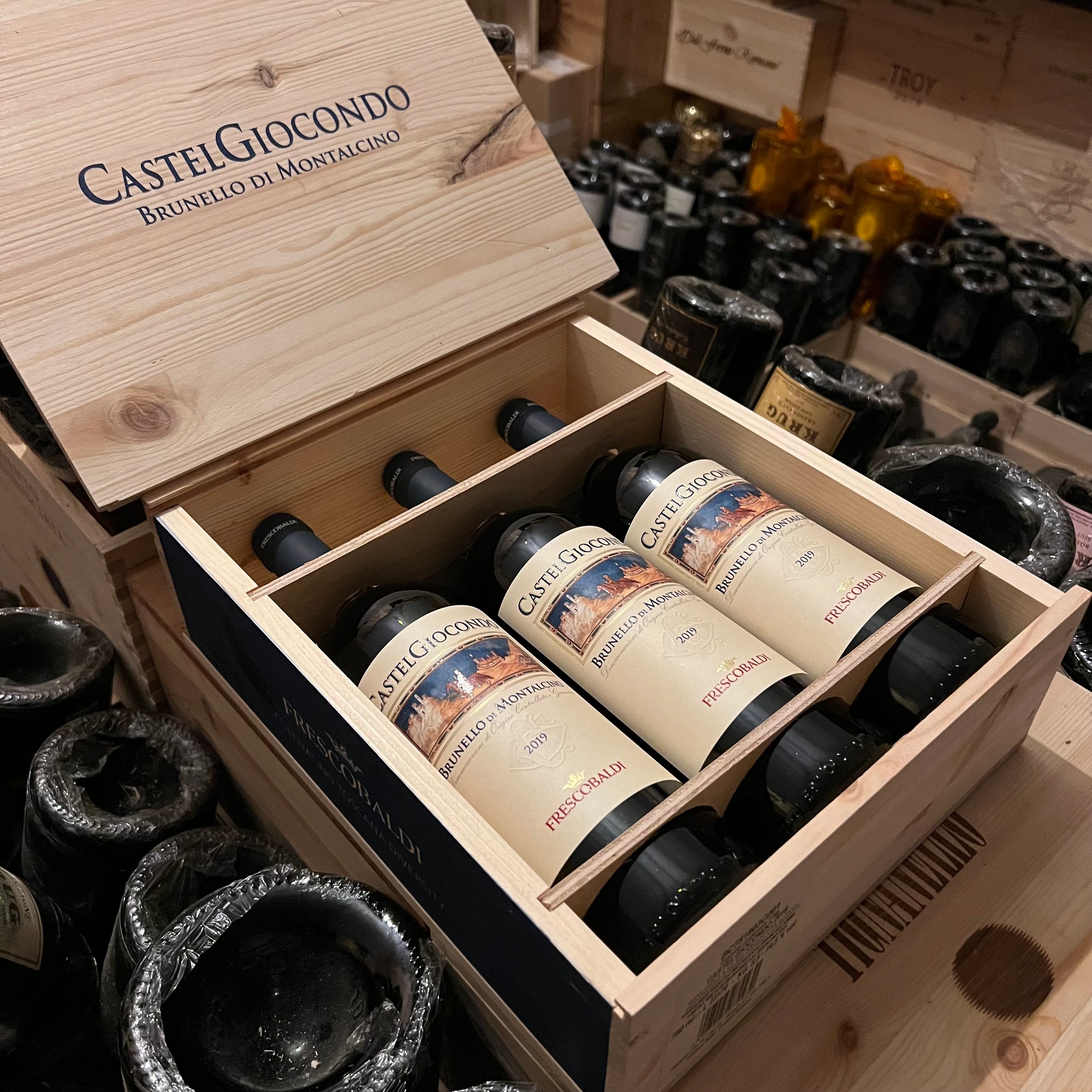 Brunello di Montalcino Castelgiocondo 2019 Marchesi Frescobaldi - Cassa Legno 3 Bottiglie