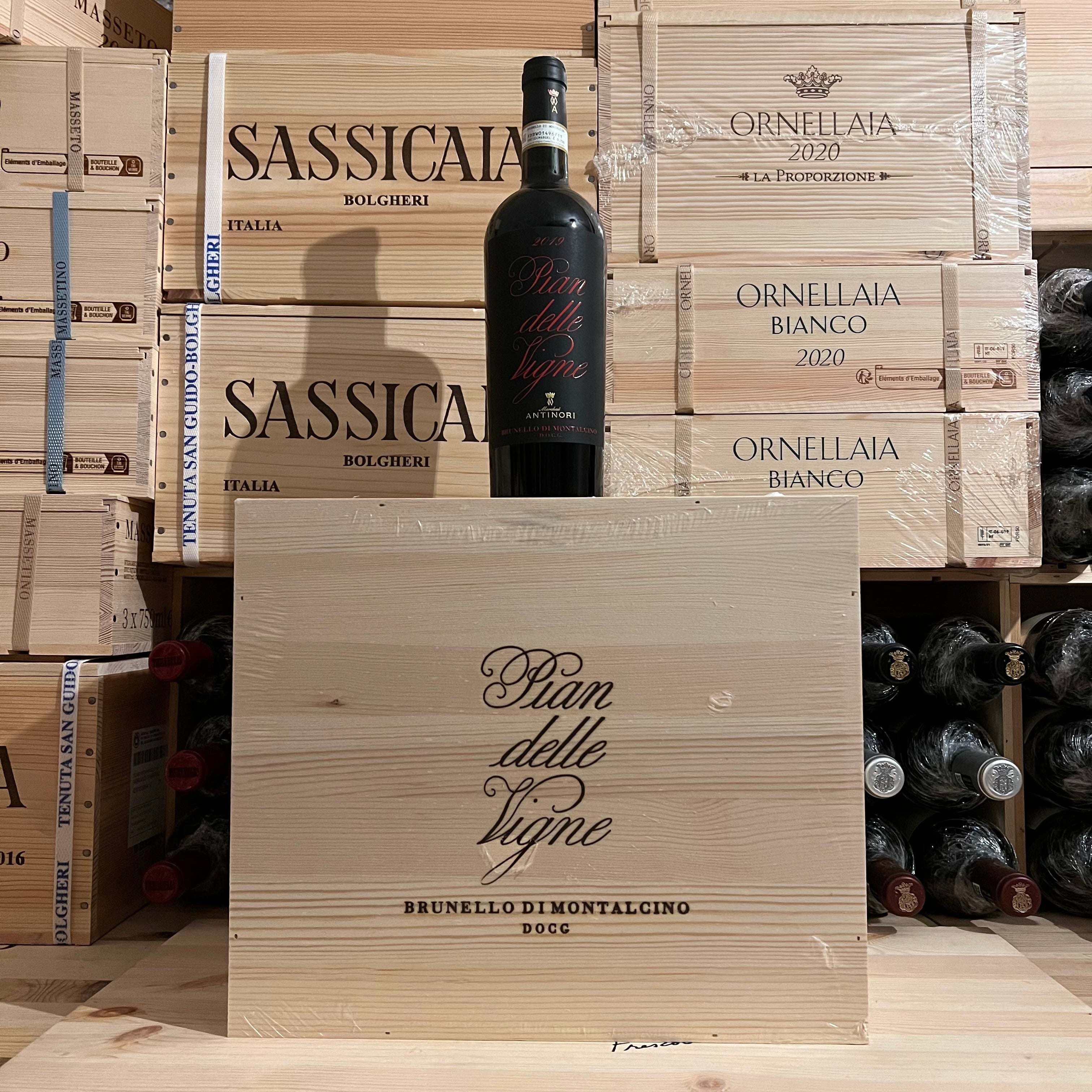 Brunello di Montalcino Pian delle Vigne 2019 Marchesi Antinori - Cassa Legno 6 Bottiglie
