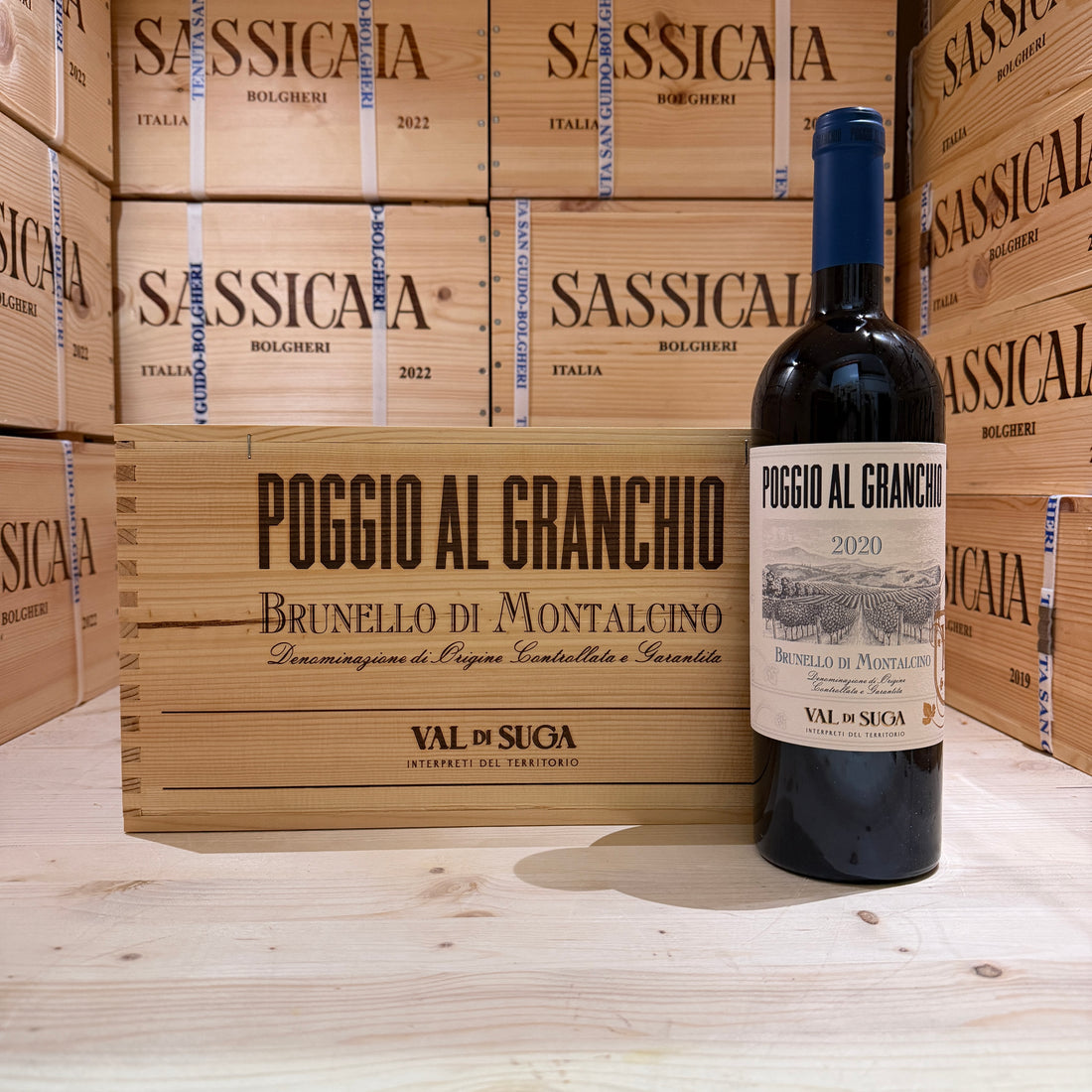 Brunello di Montalcino Poggio al Granchio 2020 Val di Suga - Cassa Legno 6 Bottiglie