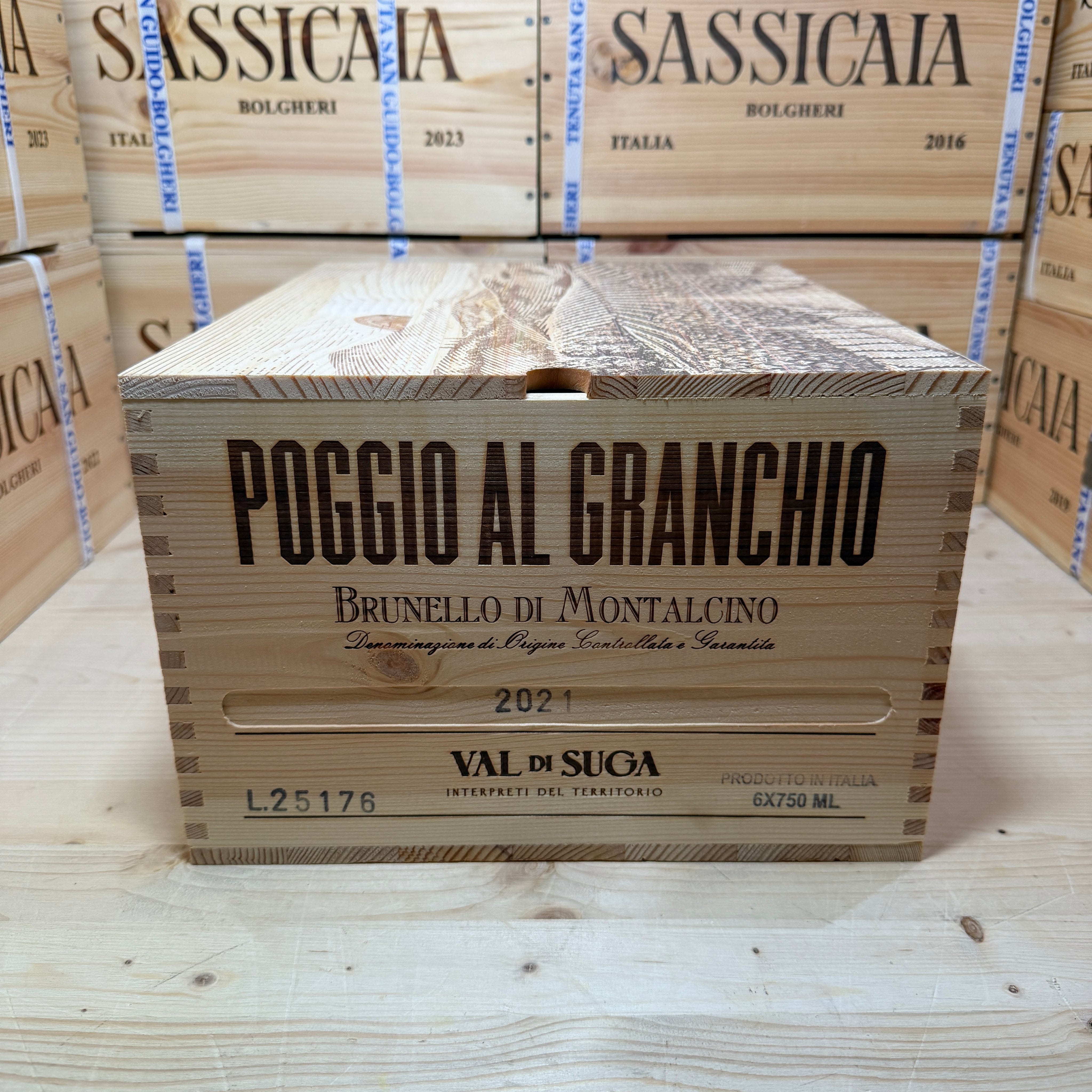 Brunello di Montalcino Poggio al Granchio 2021 Val di Suga - Cassa Legno 6 Bottiglie