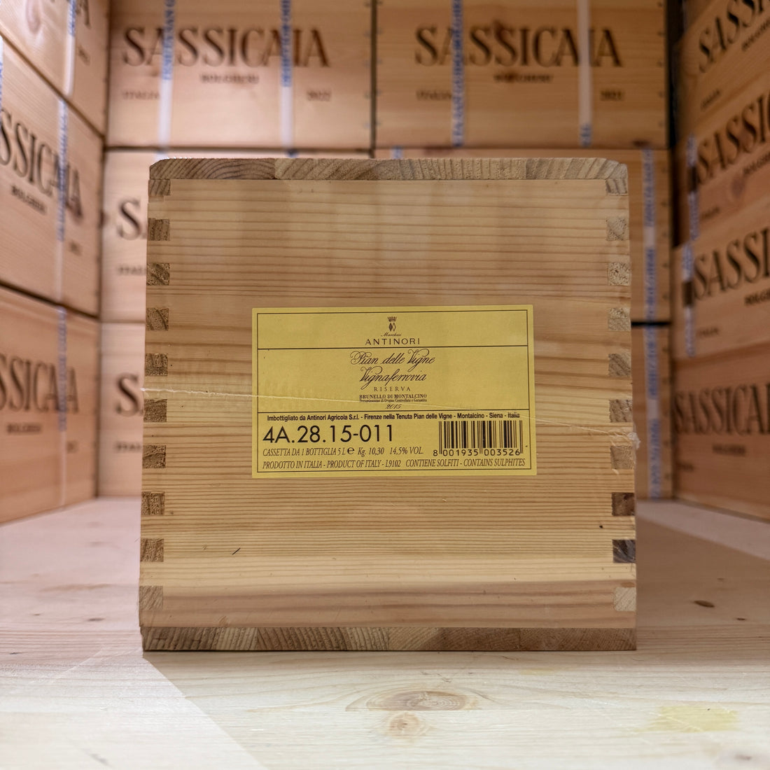 Brunello di Montalcino Riserva Pian delle Vigne Vignaferrovia 2015 McKenzie 5 Litri Marchesi Antinori - in Cassa Legno