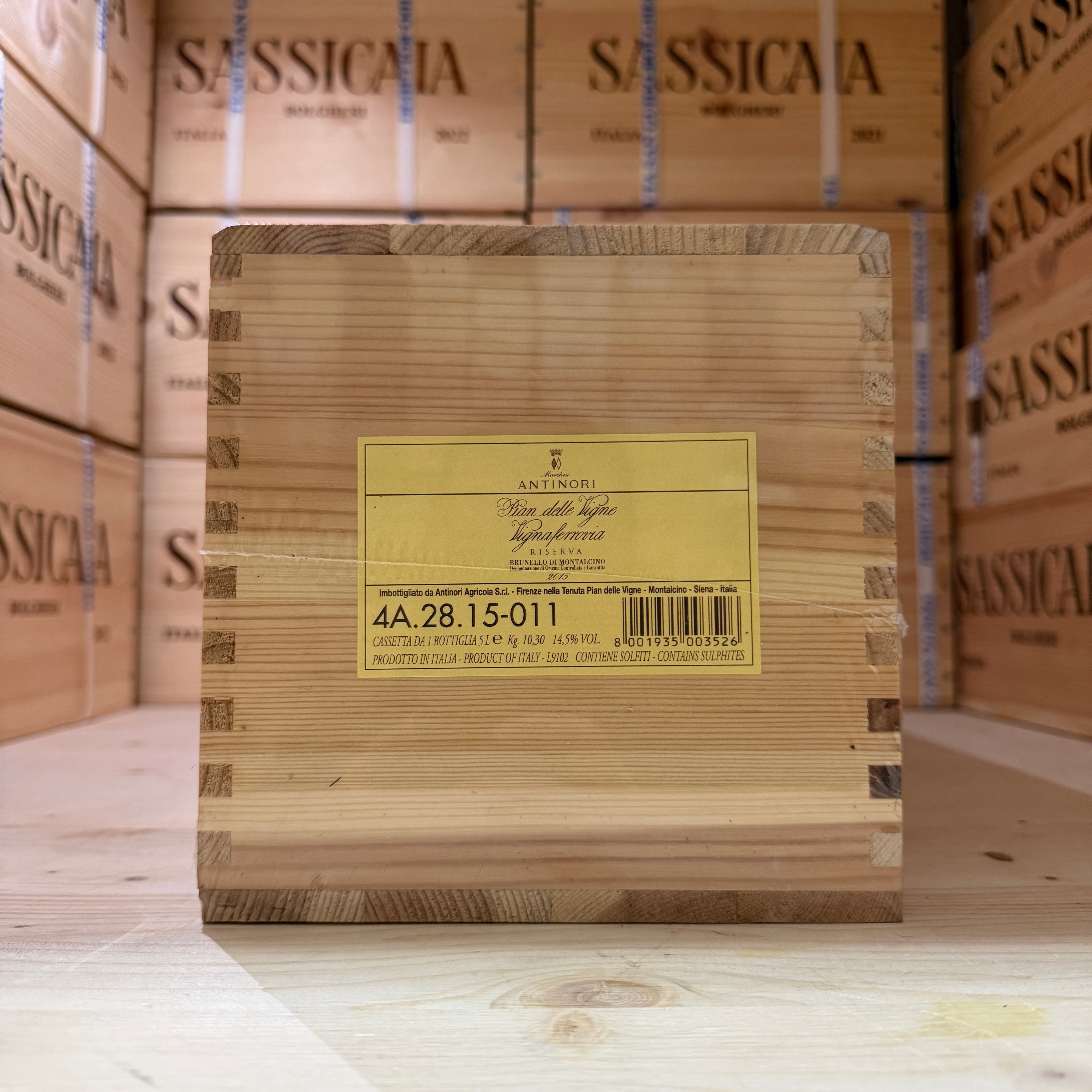 Brunello di Montalcino Riserva Pian delle Vigne Vignaferrovia 2015 McKenzie 5 Litri Marchesi Antinori - in Cassa Legno