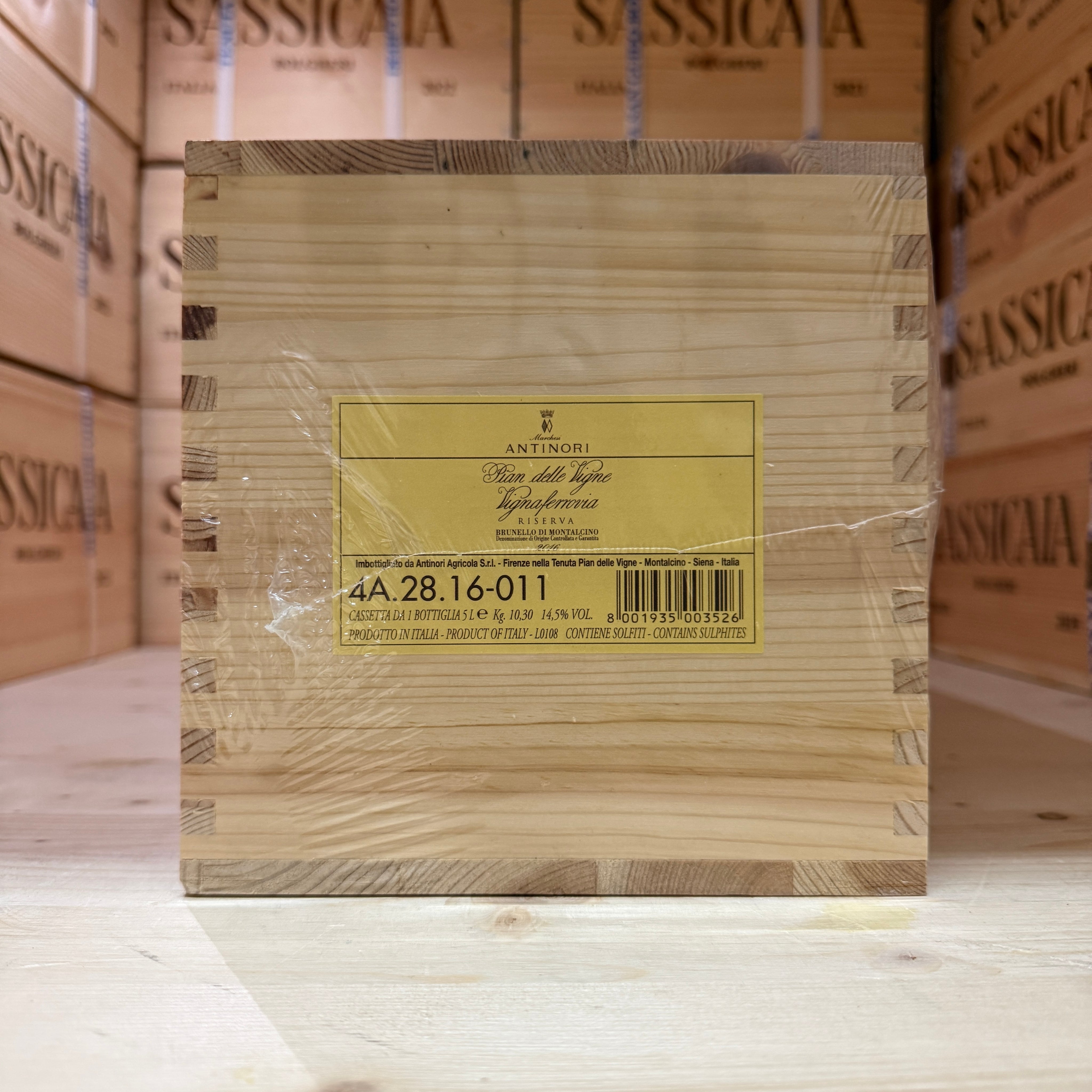 Brunello di Montalcino Riserva Pian delle Vigne Vignaferrovia 2016 McKenzie 5 Litri Marchesi Antinori - in Cassa Legno